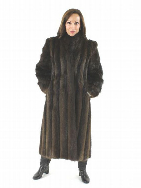 Mink Coat Value >> Full Length Long Hair Beaver Fur Coat - Women's Small - Brown | Estate Furs Mink Coat Value >> Full Length Long Hair Beaver Fur Coat - Women's Small - Brown | Estate Furs