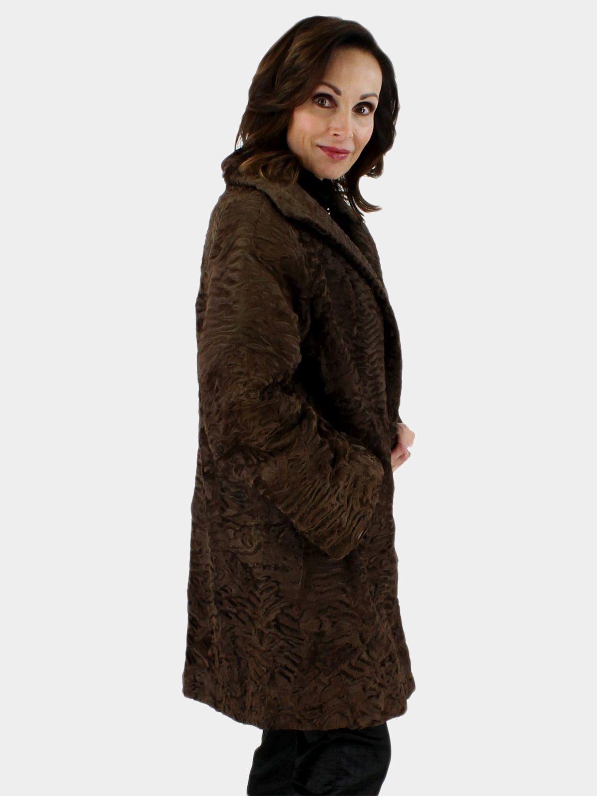 Brown Swakara Lamb Stroller