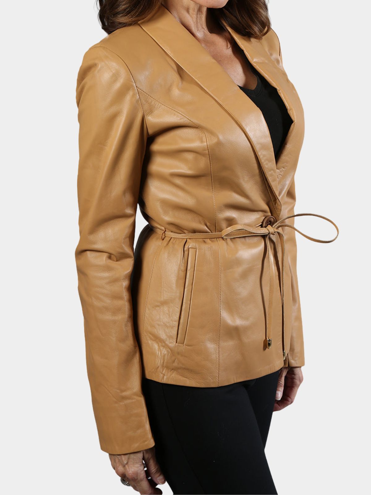 Woman's Amber Leather Blazer