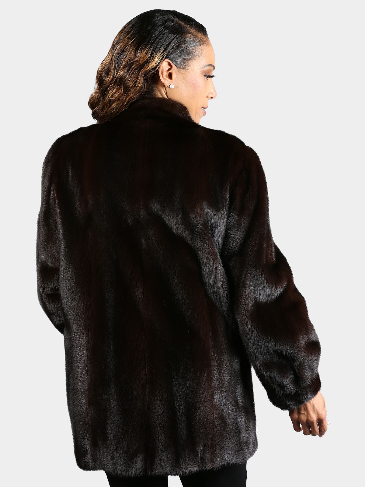 Woman's Natural Mahogany Female Mink Fur Stroller