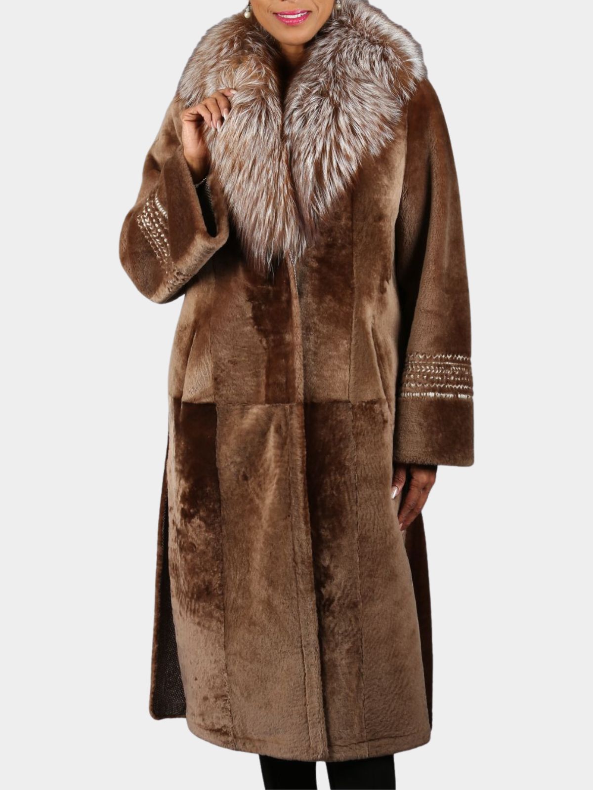 Woman's Sierra Brown Astra Shearling Coat