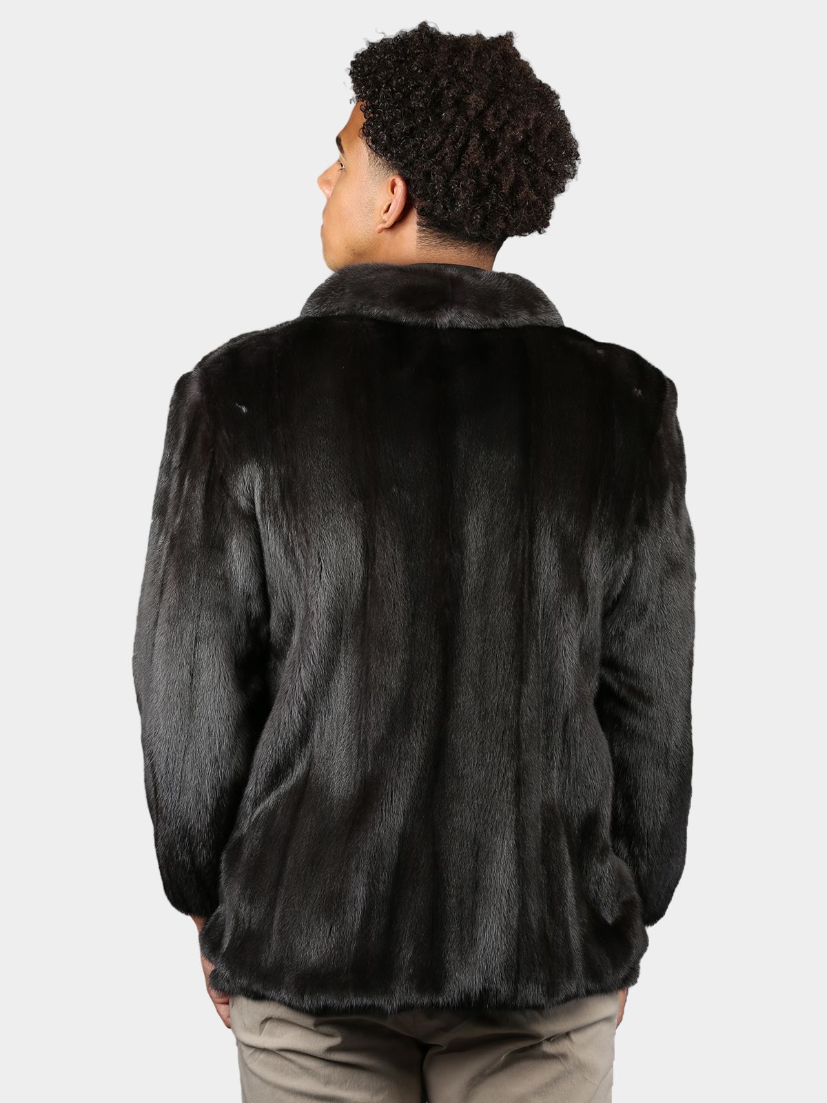 Man's Natural Blue Iris Female Mink Jacket