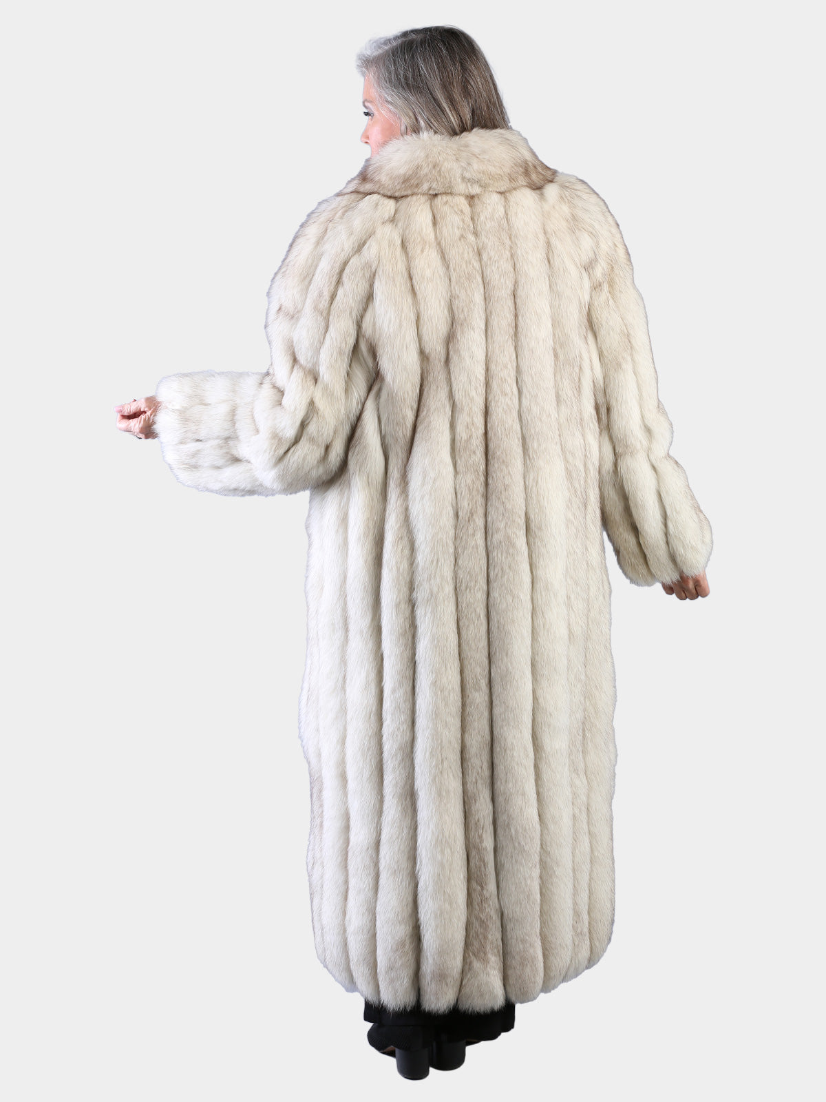 Woman's Natural Blue Fox Fur Coat