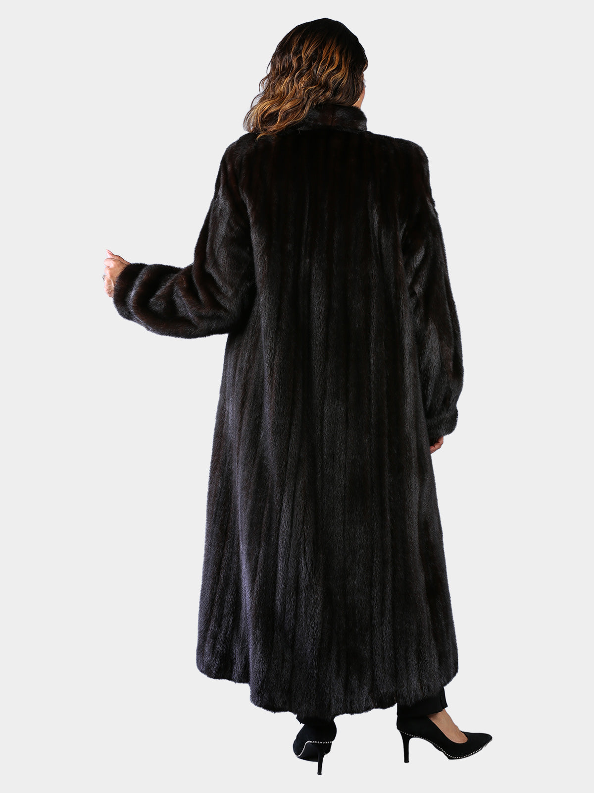 Woman's Natural Deepest Mahogany Female Mink Fur Coat