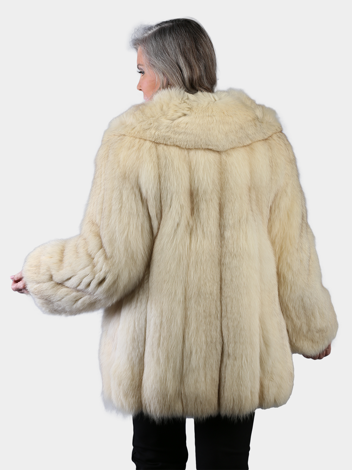 Woman's Natural Blue Fox Fur Jacket