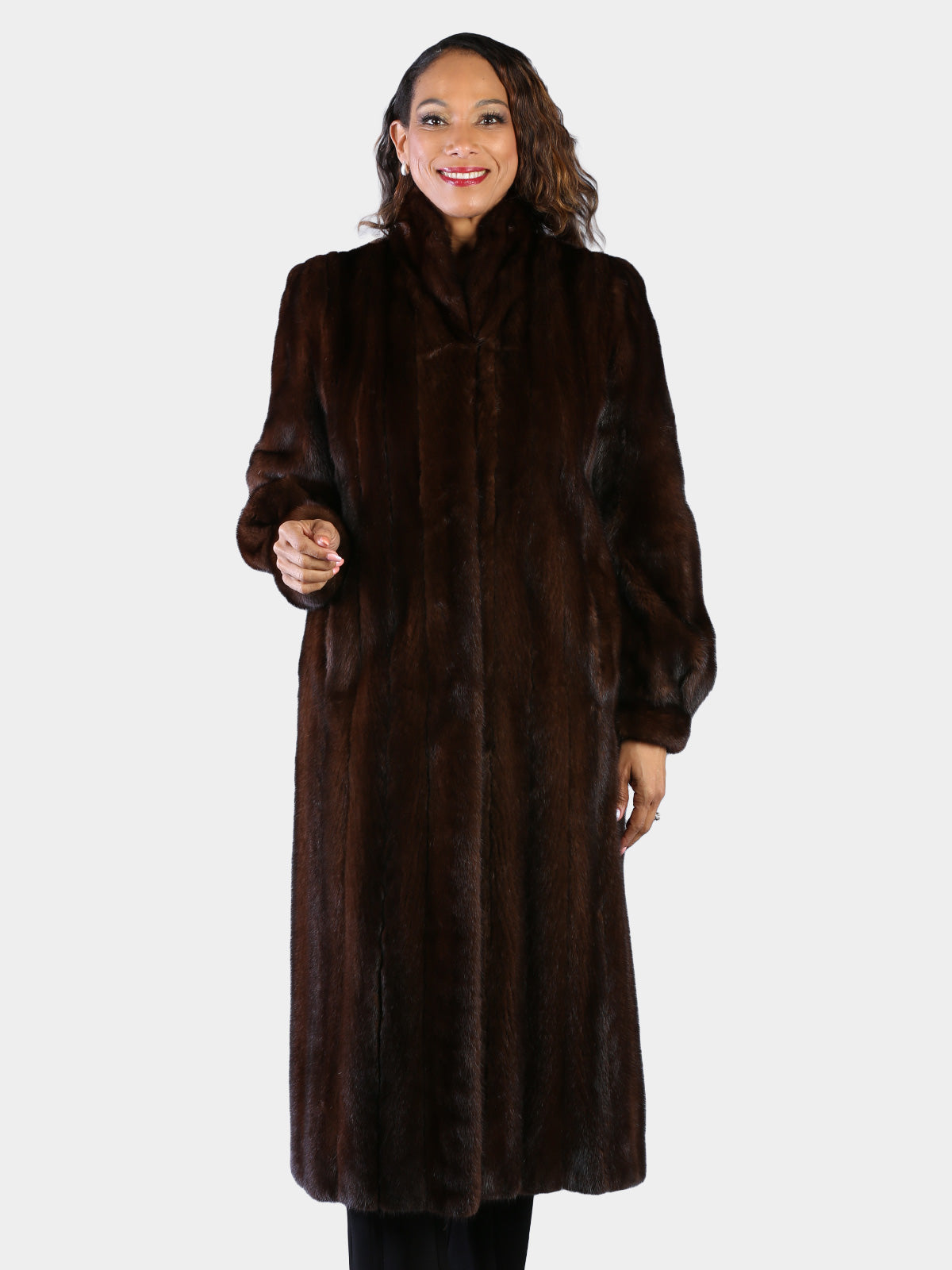 Woman's Natural Mahogany Mink Fur Coat