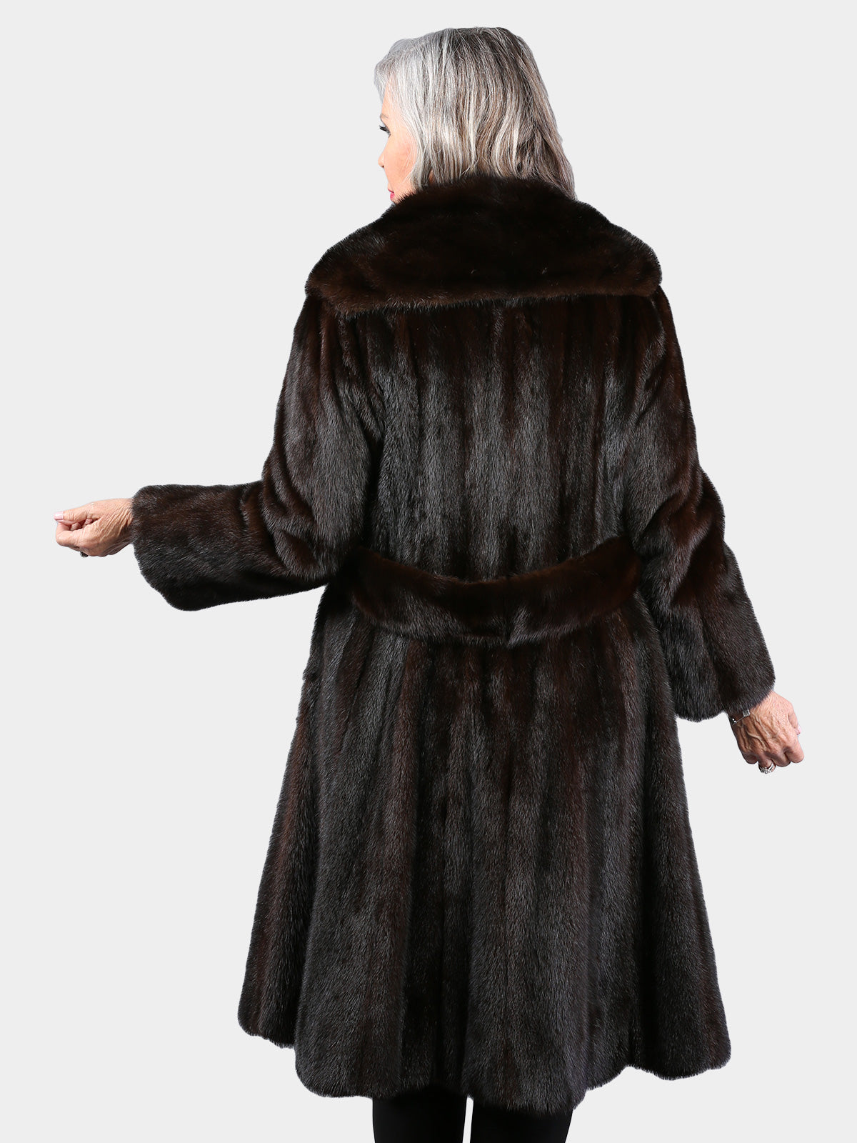 Woman's Vintage Petite Deep Mahogany Mink Fur Coat