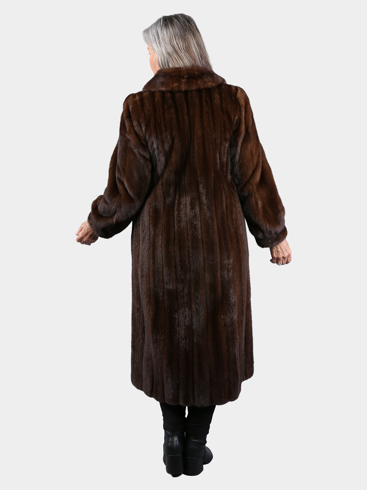 Woman's Natural Mahogany Female Mink Fur Coat