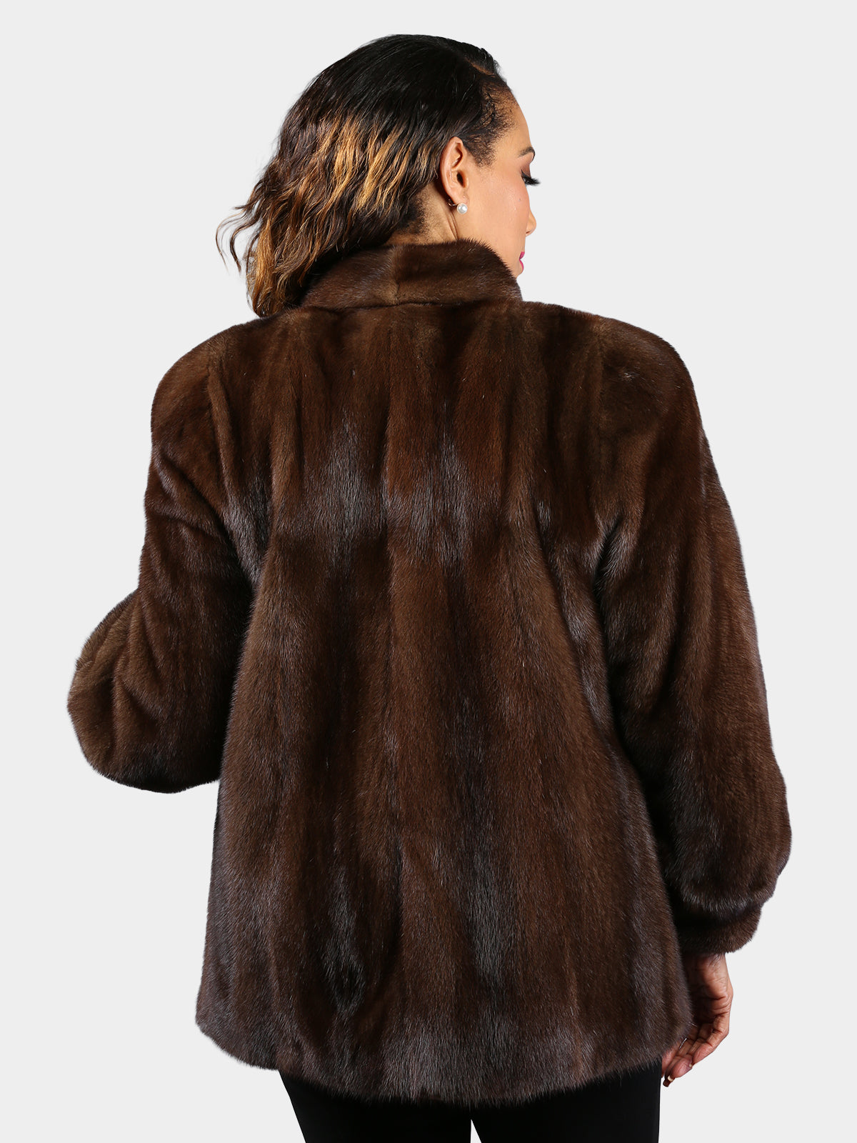 Woman's Natural Mahogany Mink Fur Jacket