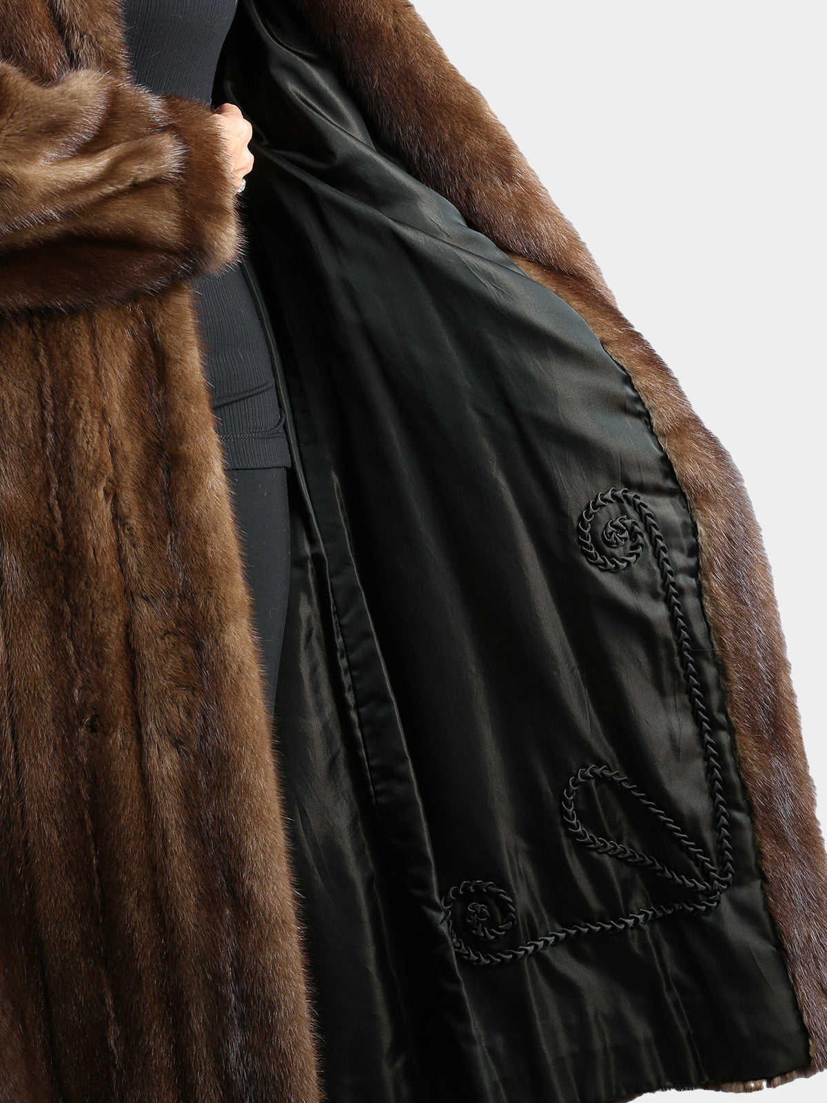 Woman's Natural Mahogany Mink Fur Coat