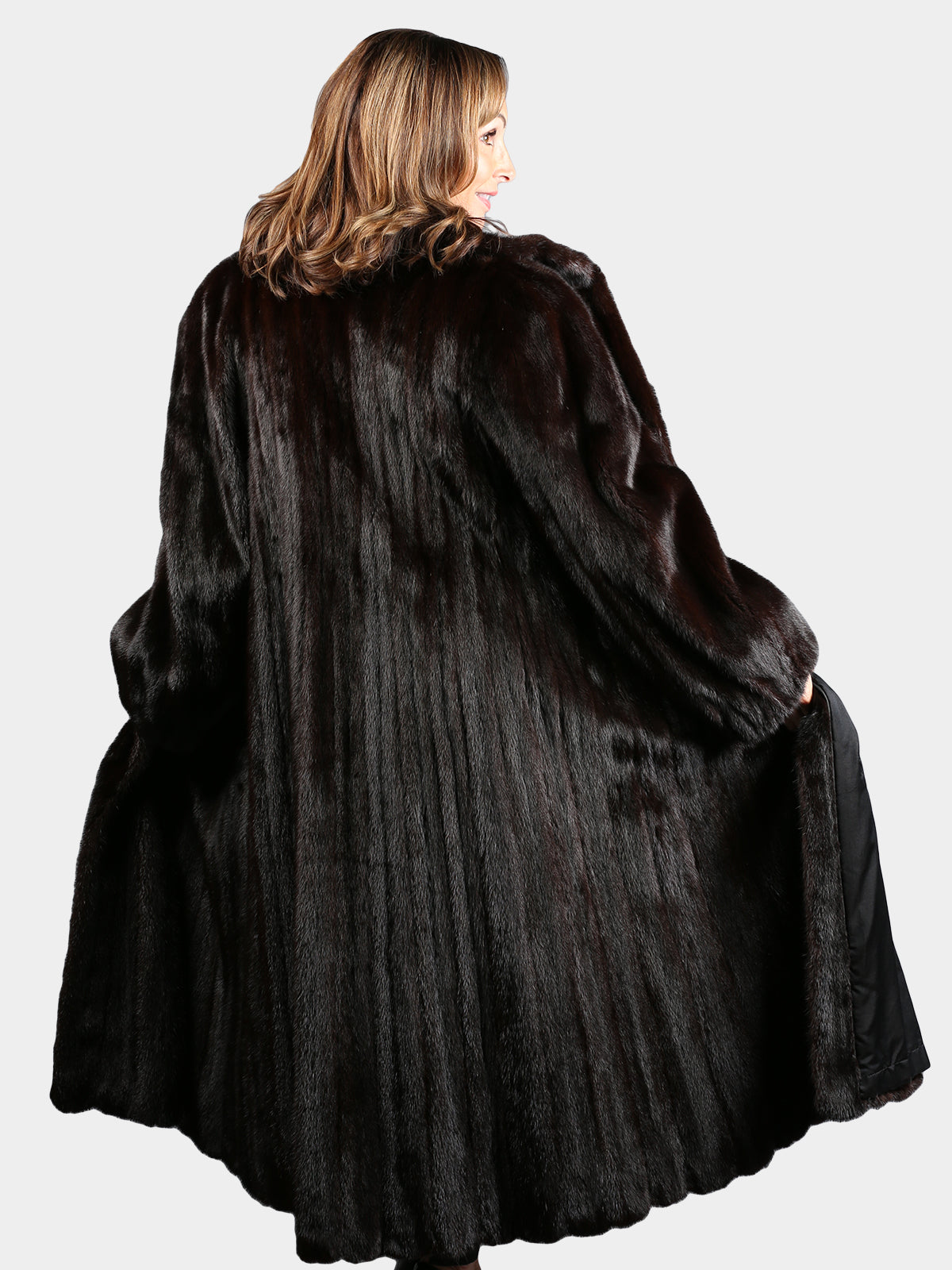 Woman's Natural Deepest Mahogany Female Mink Coat