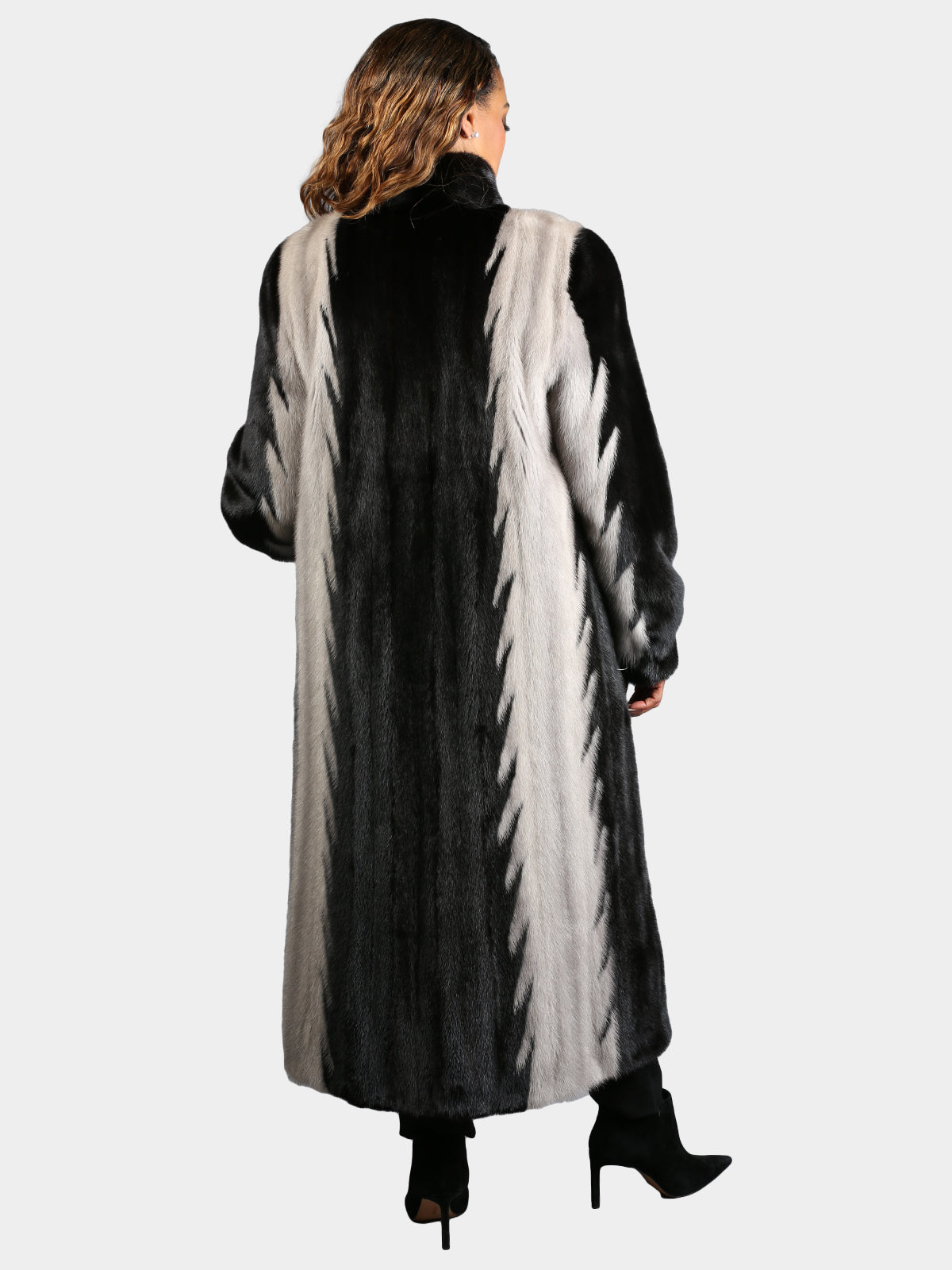Woman's Natural Ranch and Blue Iris Mink Fur Coat