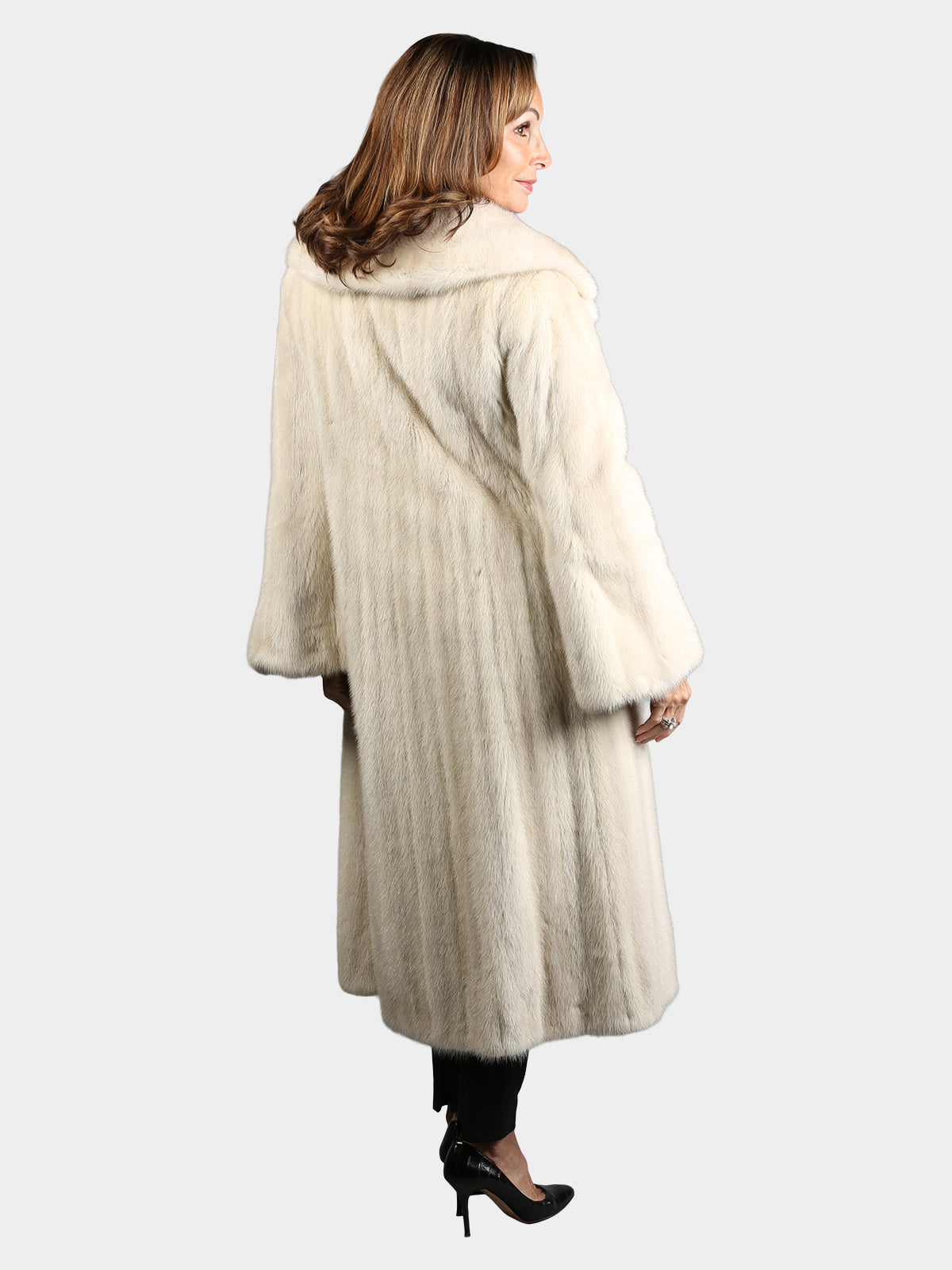 Woman's Petite Natural Azurene Female Mink Fur Coat