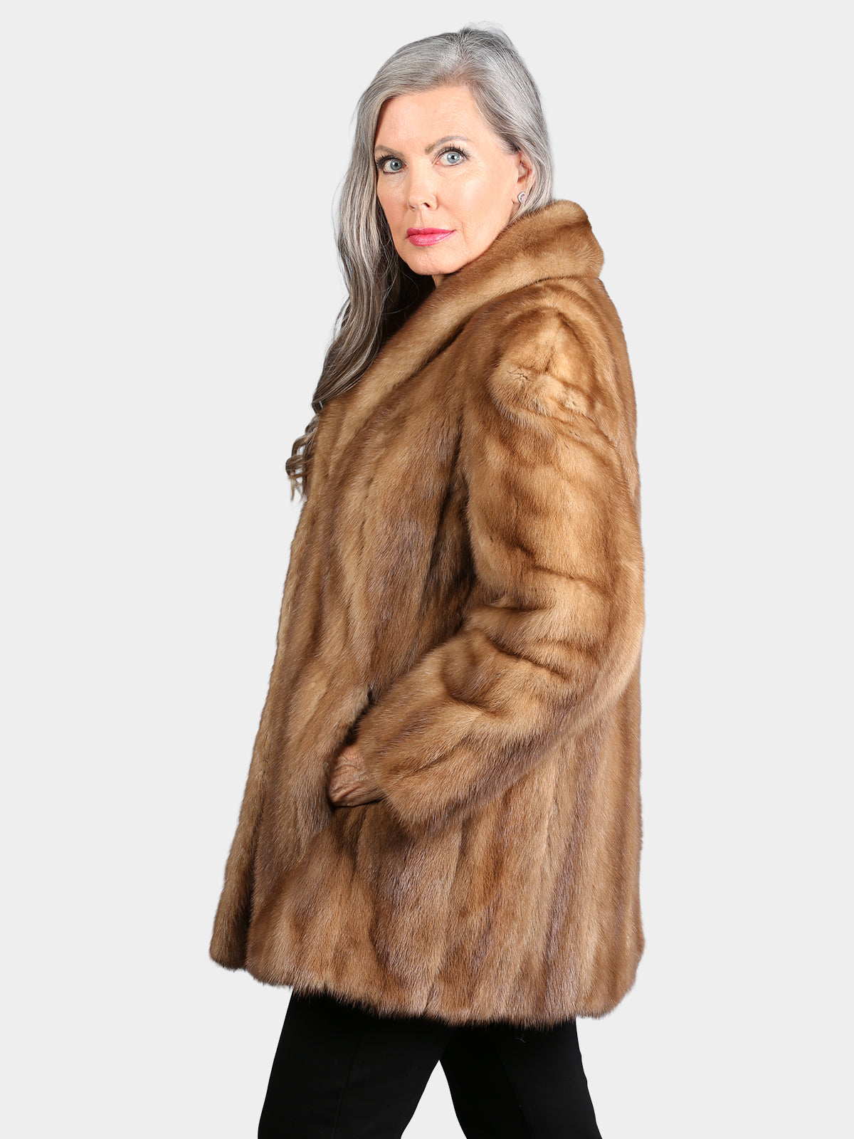 Women's Natural Pastel Female Mink Fur Jacket