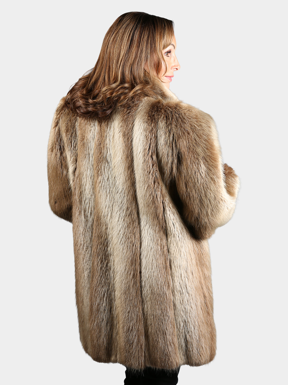 Woman's Natural Blond Beaver Fur Jacket