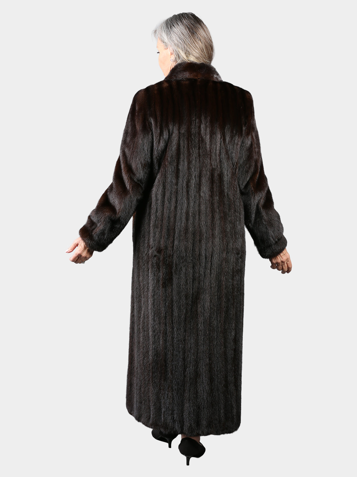 Woman's Mahogany Female Mink Fur Coat
