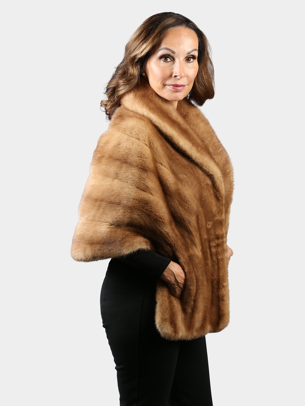 Woman's Lunaraine Vintage Female Mink Fur Stole