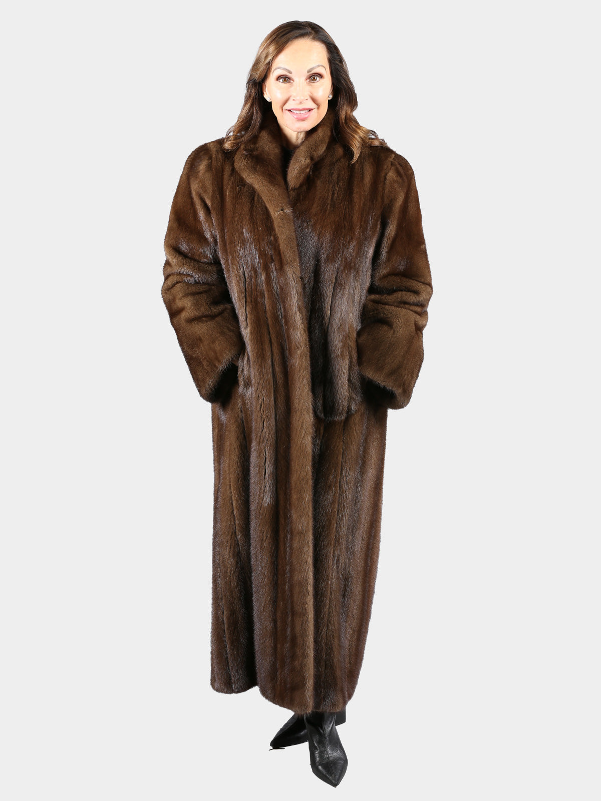 Woman's Mahogany Mink Fur Coat