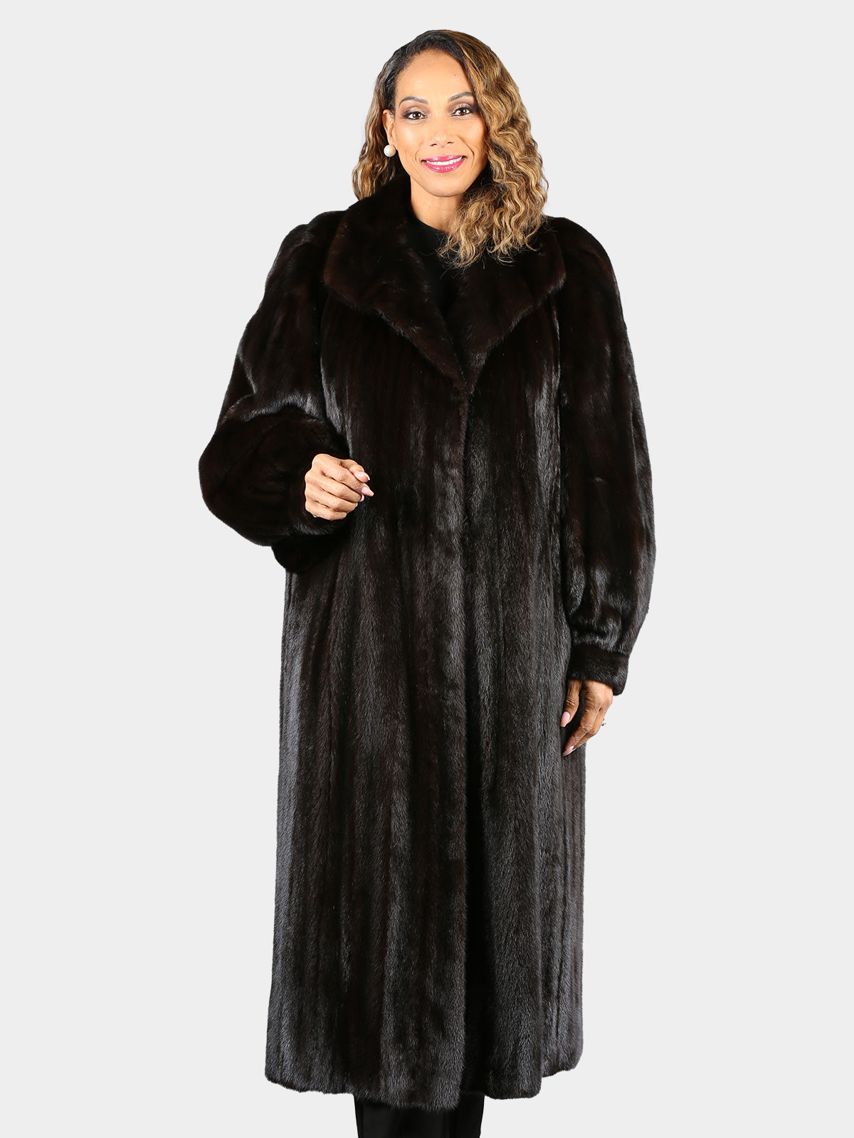 Woman's Plus Size Ranch Female Mink Fur Coat