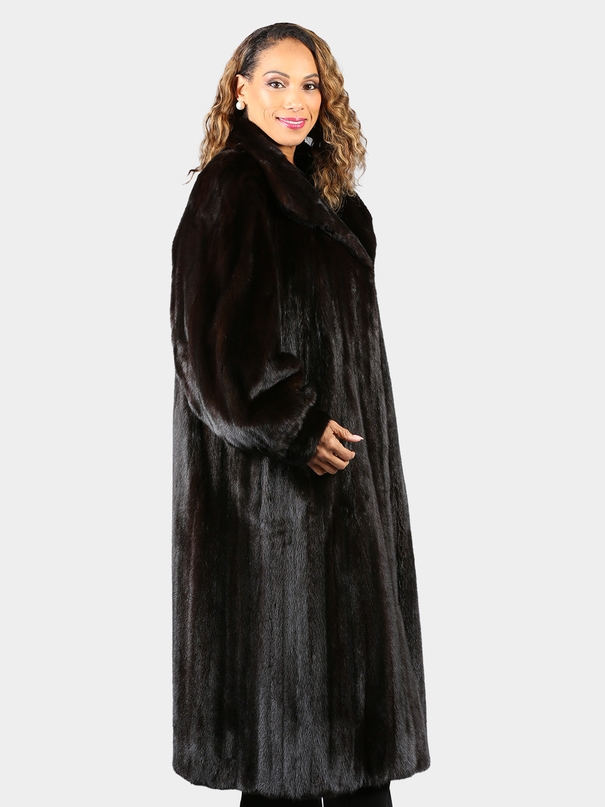 Woman's Plus Size Ranch Female Mink Fur Coat