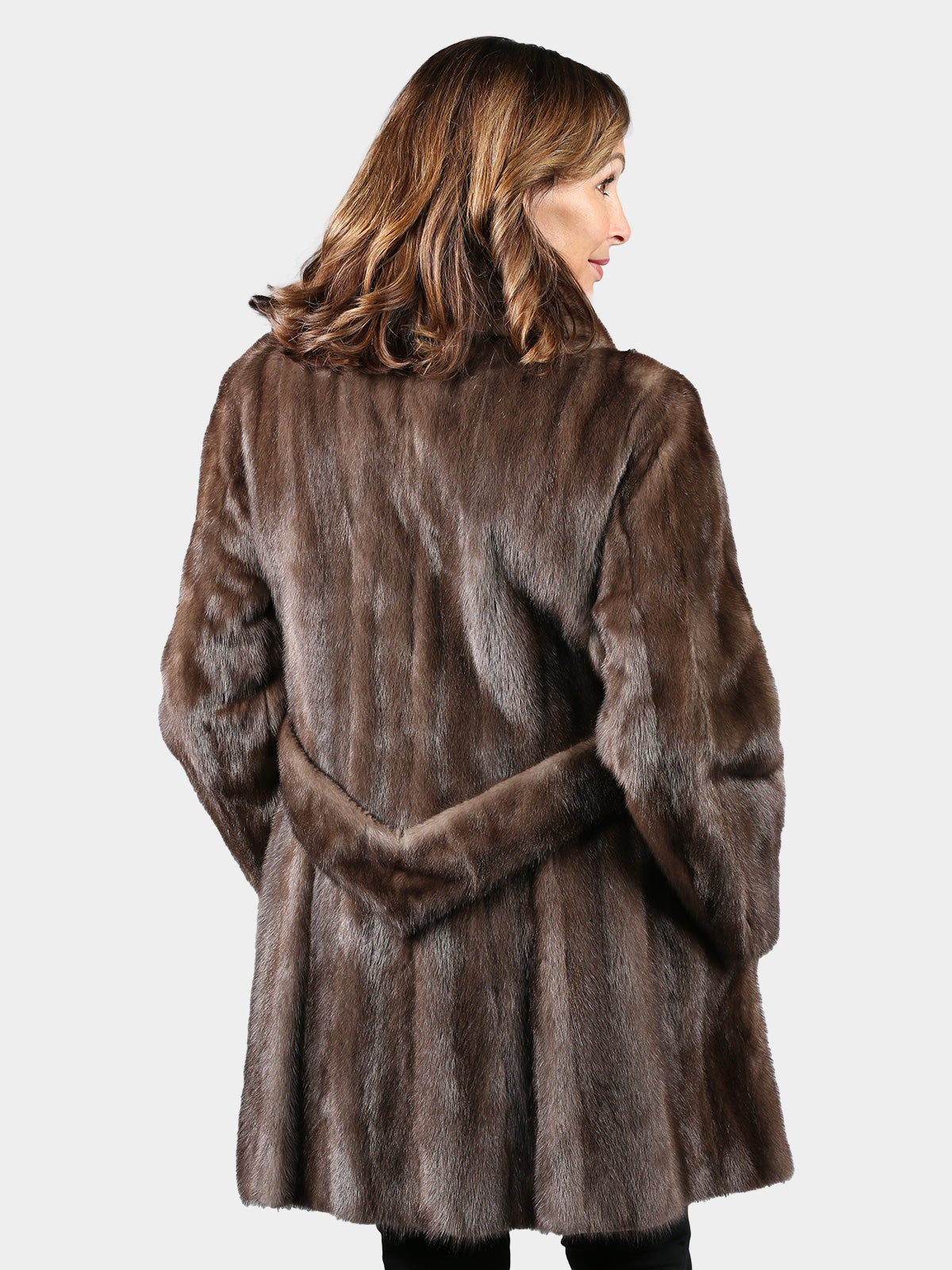 Woman's Blue Iris Female Mink Fur Stroller