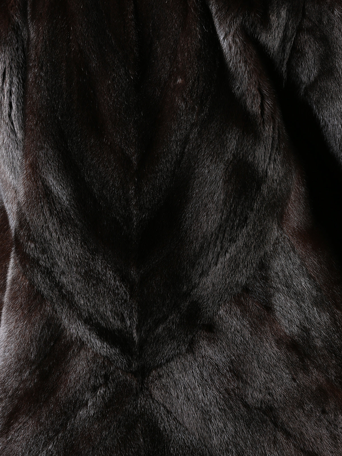 Woman's Deepest Mahogany Female Mink Fur Jacket with Directional Design