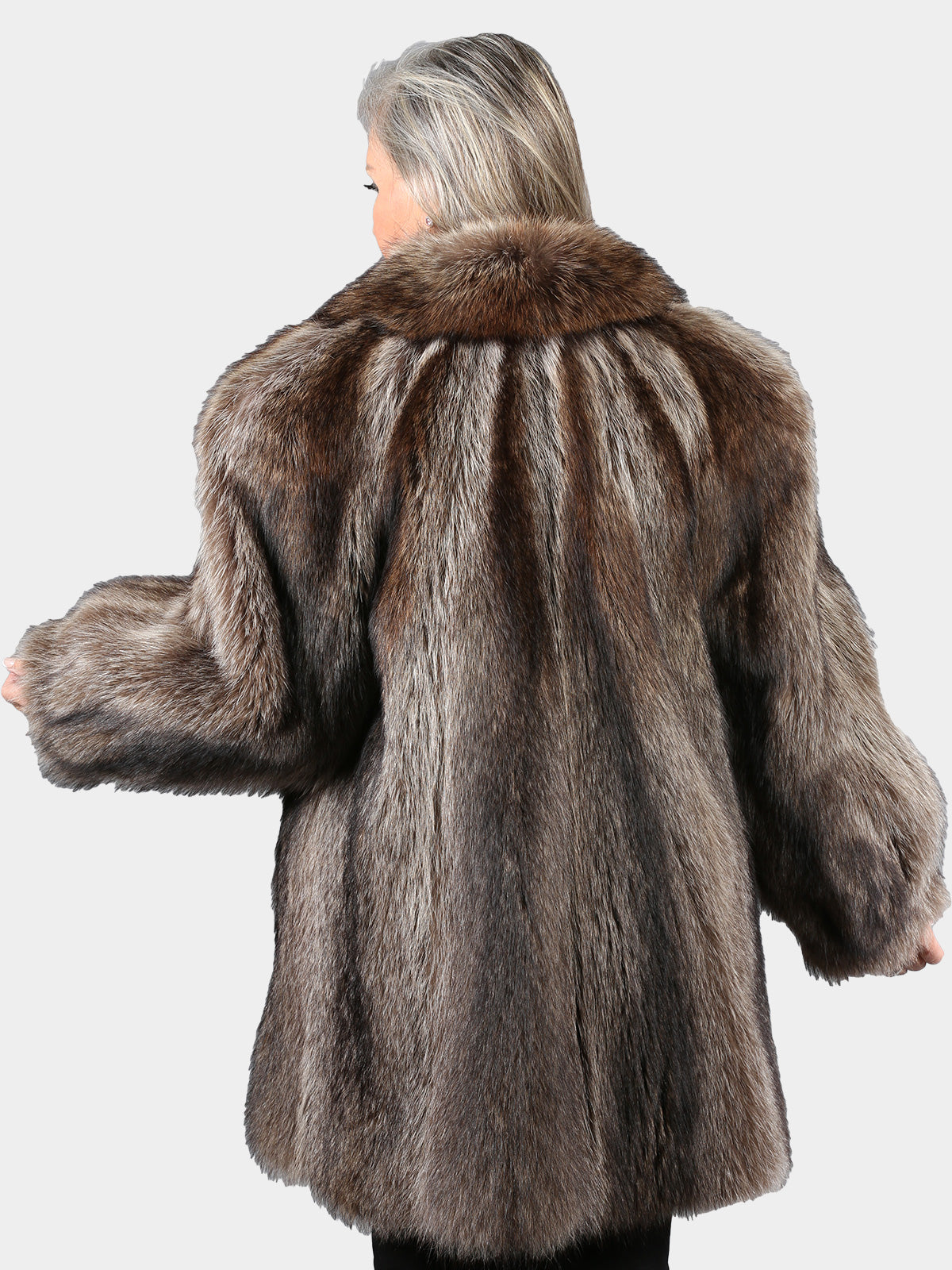 Woman's Natural Vintage Raccoon Fur Stroller