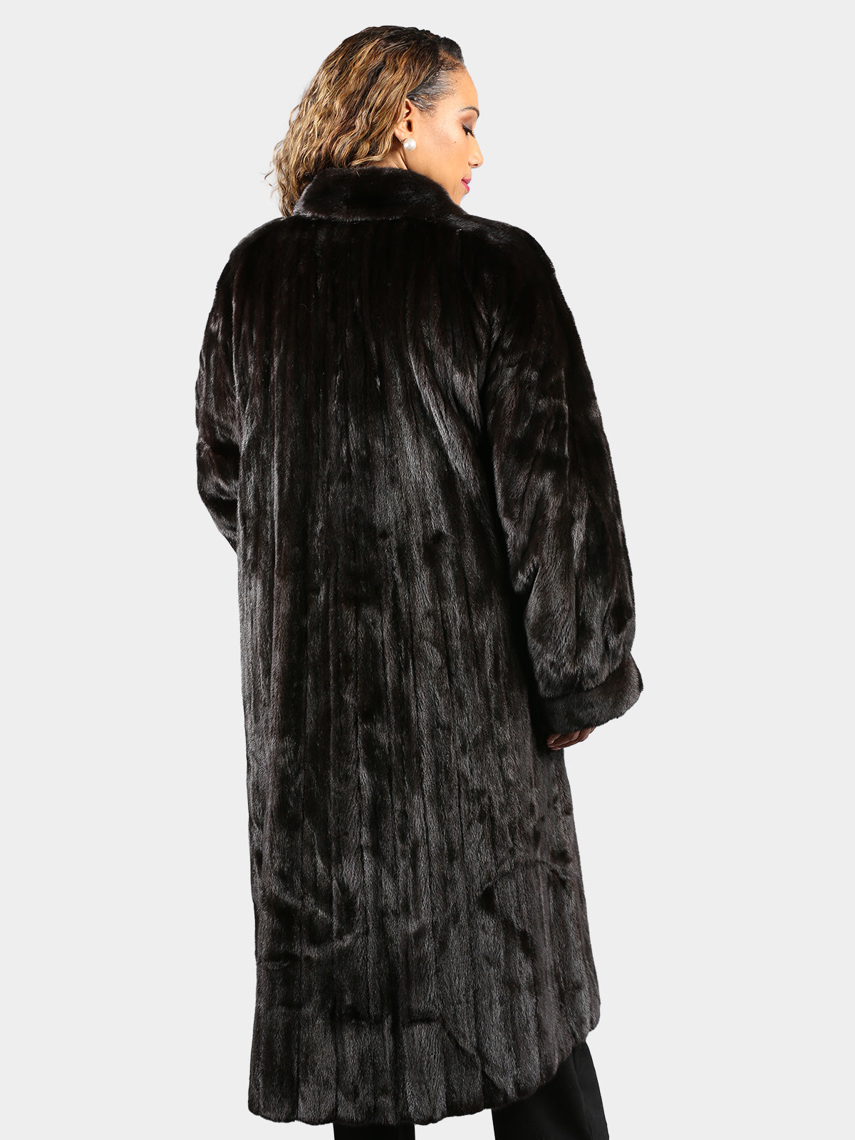 Woman's Plus Size Ranch Female Mink Fur Coat by Con Teso