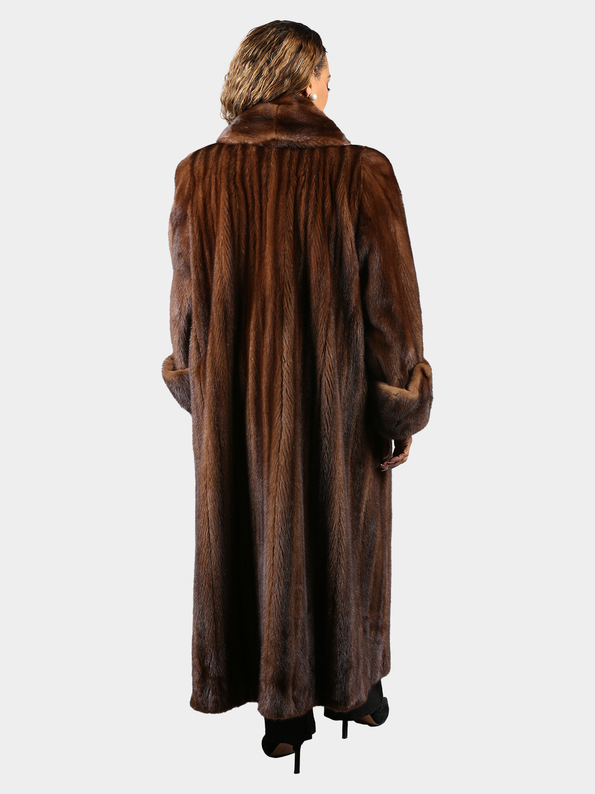Woman's Mahogany Female Mink Fur Coat by Scaasi