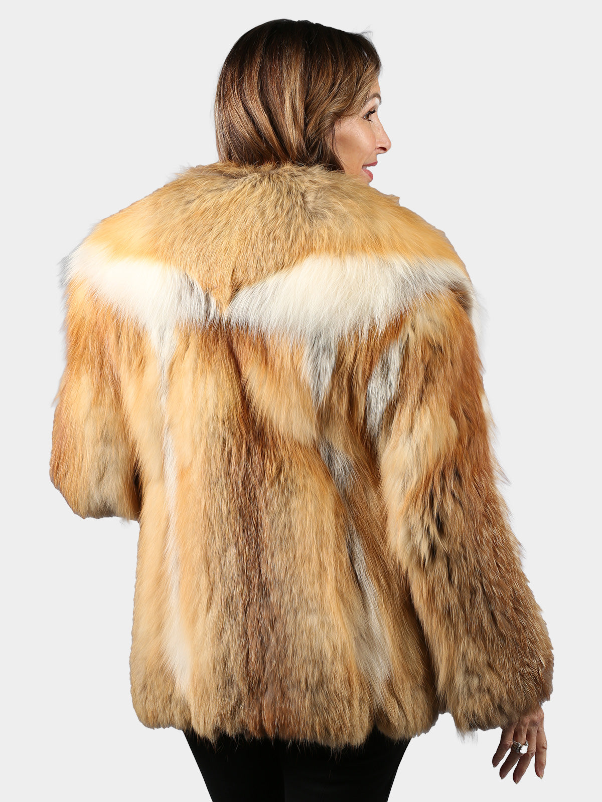 Woman's Natural Red Fox Fur Jacket