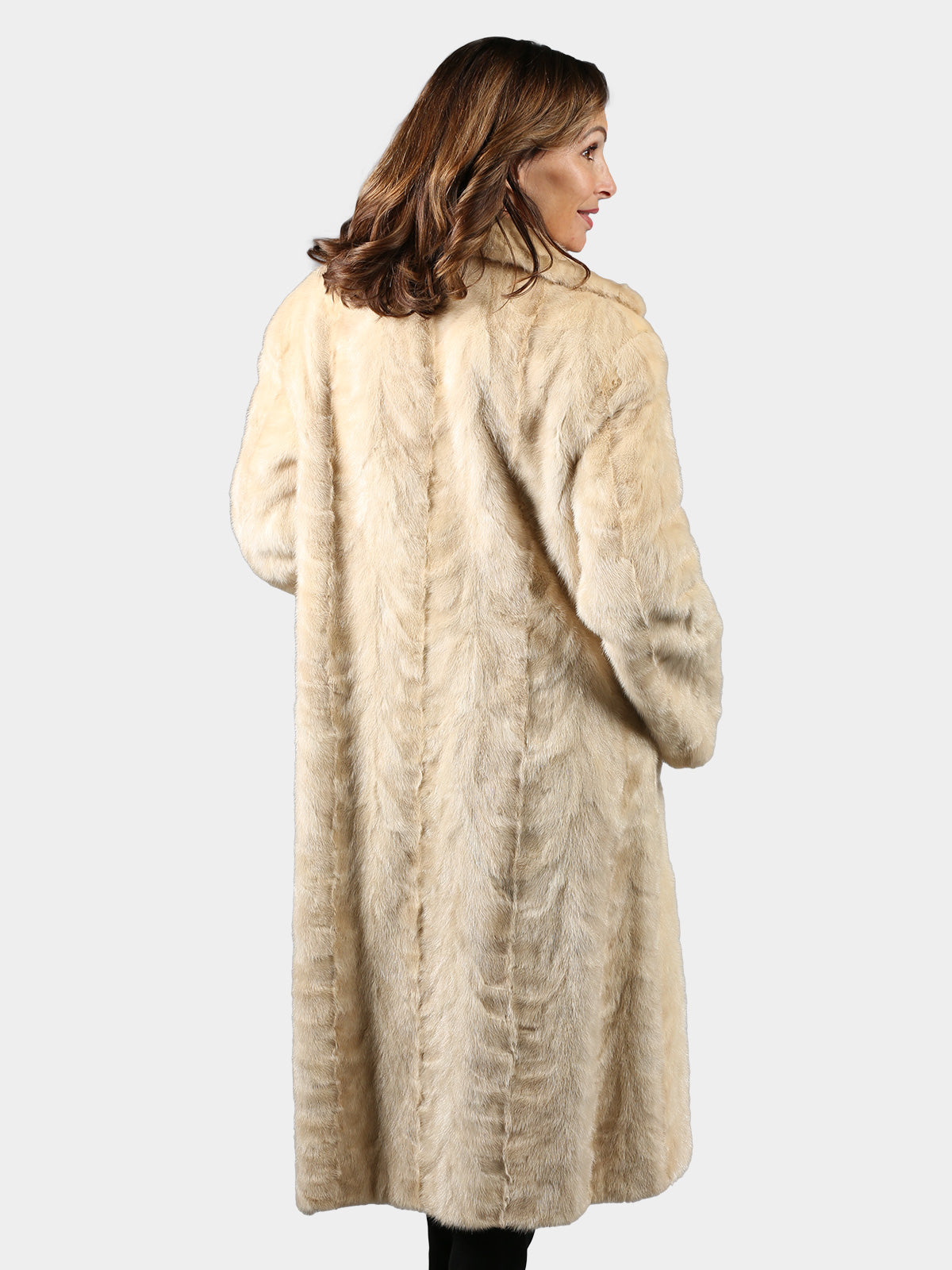 Woman's Vintage Sculptured Tourmaline Mink Fur Coat by Halston