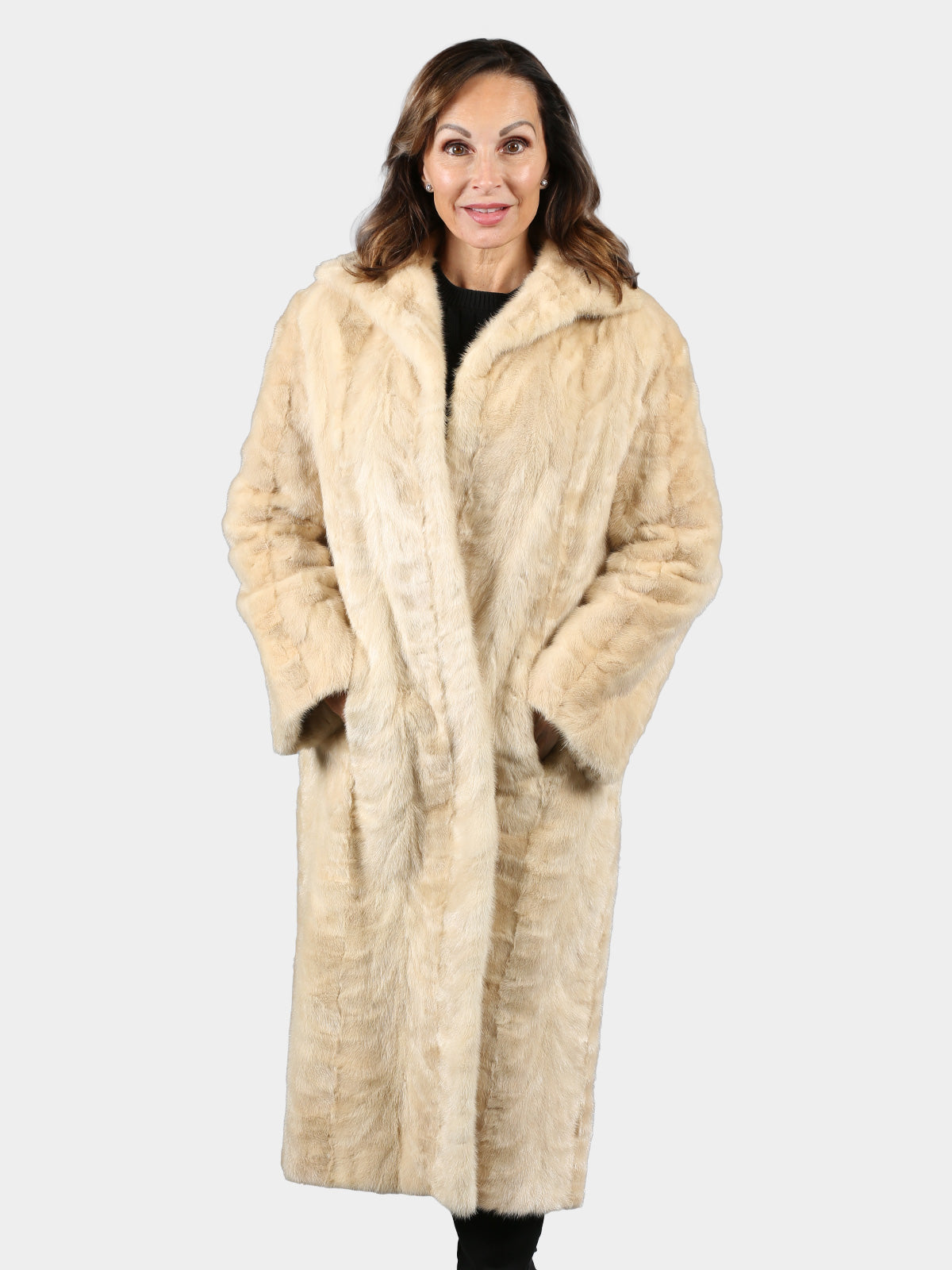 Woman's Vintage Sculptured Tourmaline Mink Fur Coat by Halston