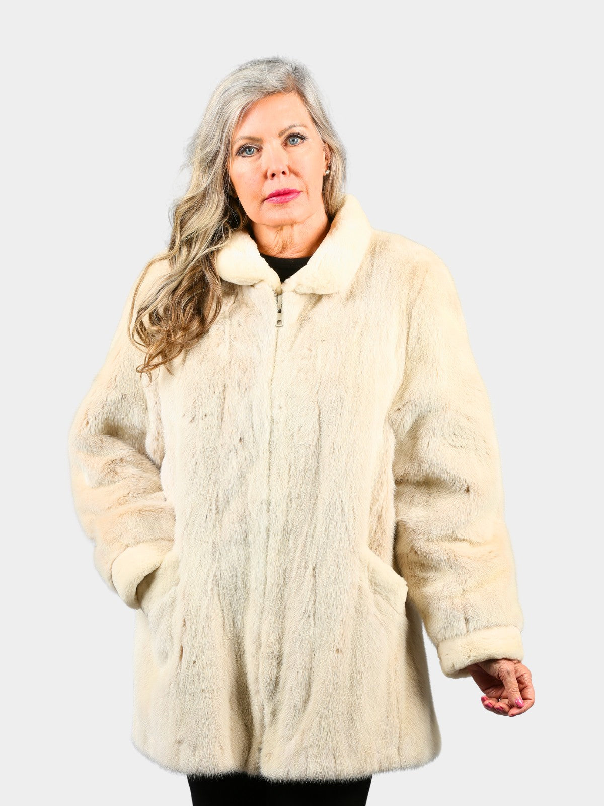 Woman's Blush Mink Fur Jacket