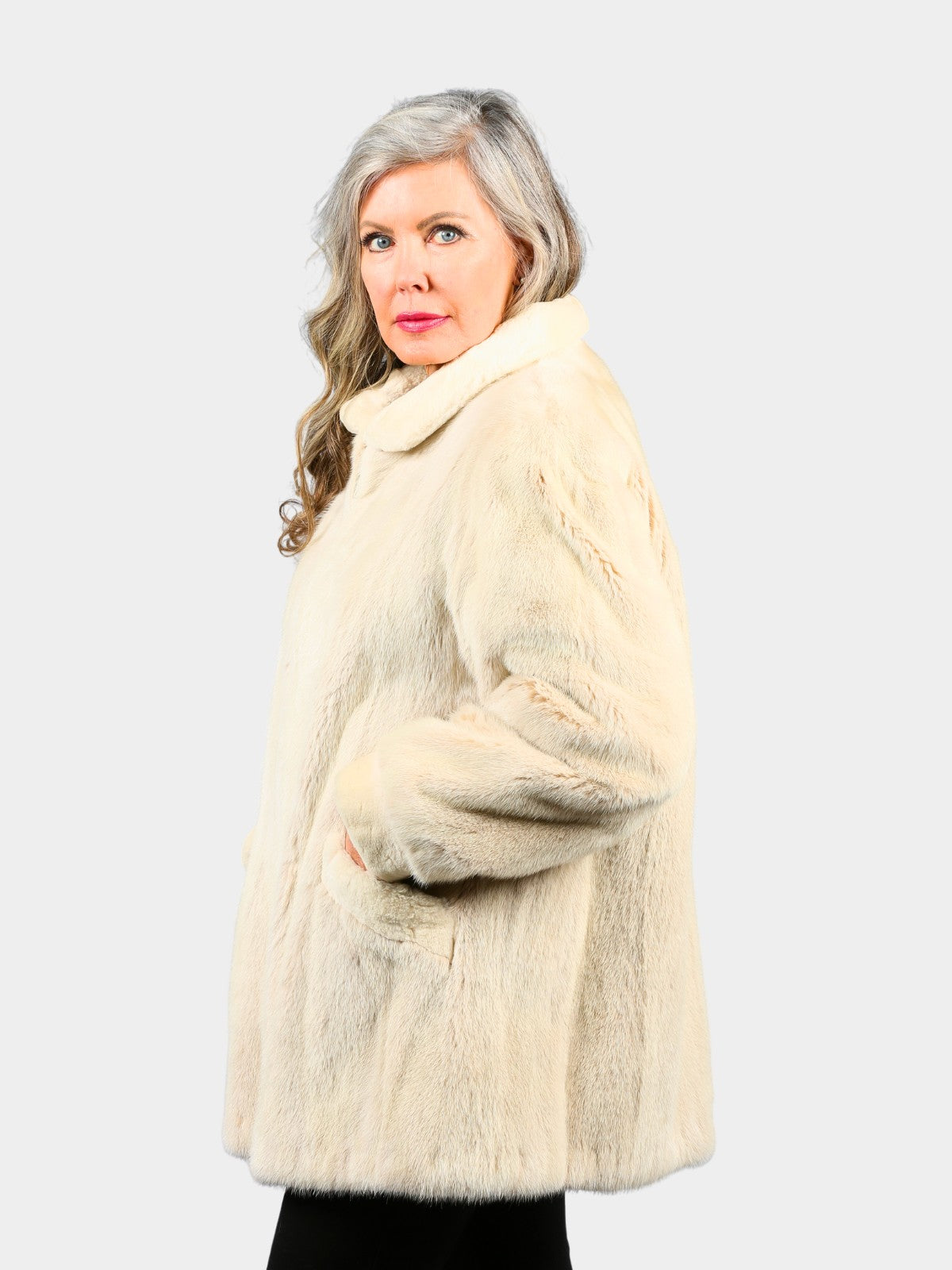 Woman's Blush Mink Fur Jacket
