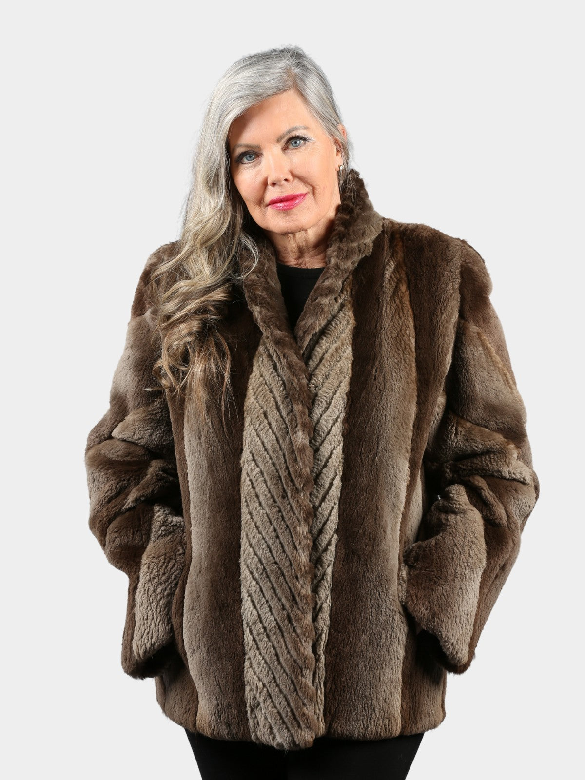 Woman's Phantom Sheared Beaver Fur Jacket Woman's Phantom Sheared Beaver Fur Jacket