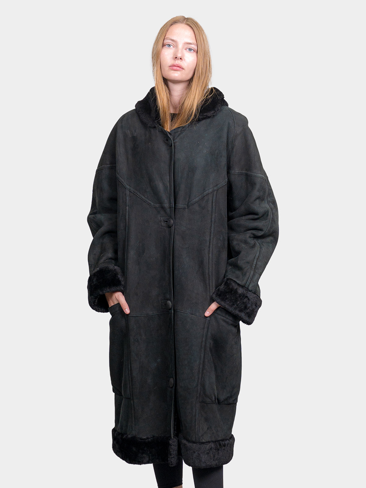 Women's Black Shearling Jacket