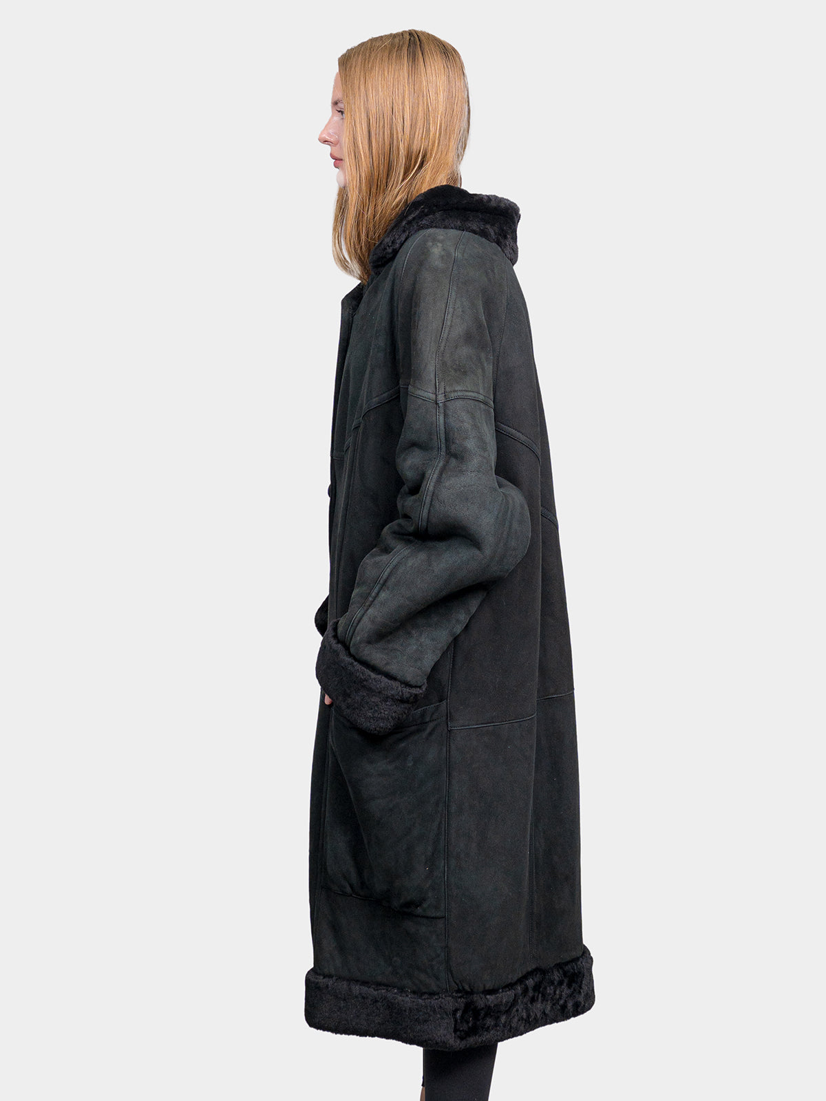 Women's Black Shearling Jacket