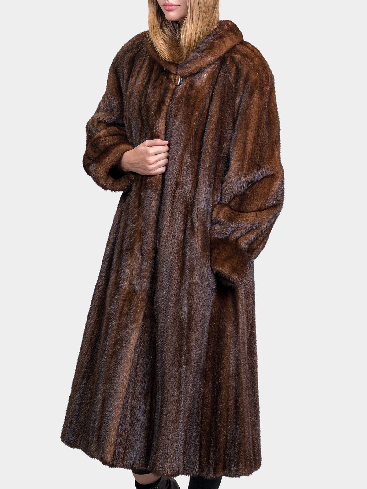 Women's Mahogany Mink 7/8 Coat