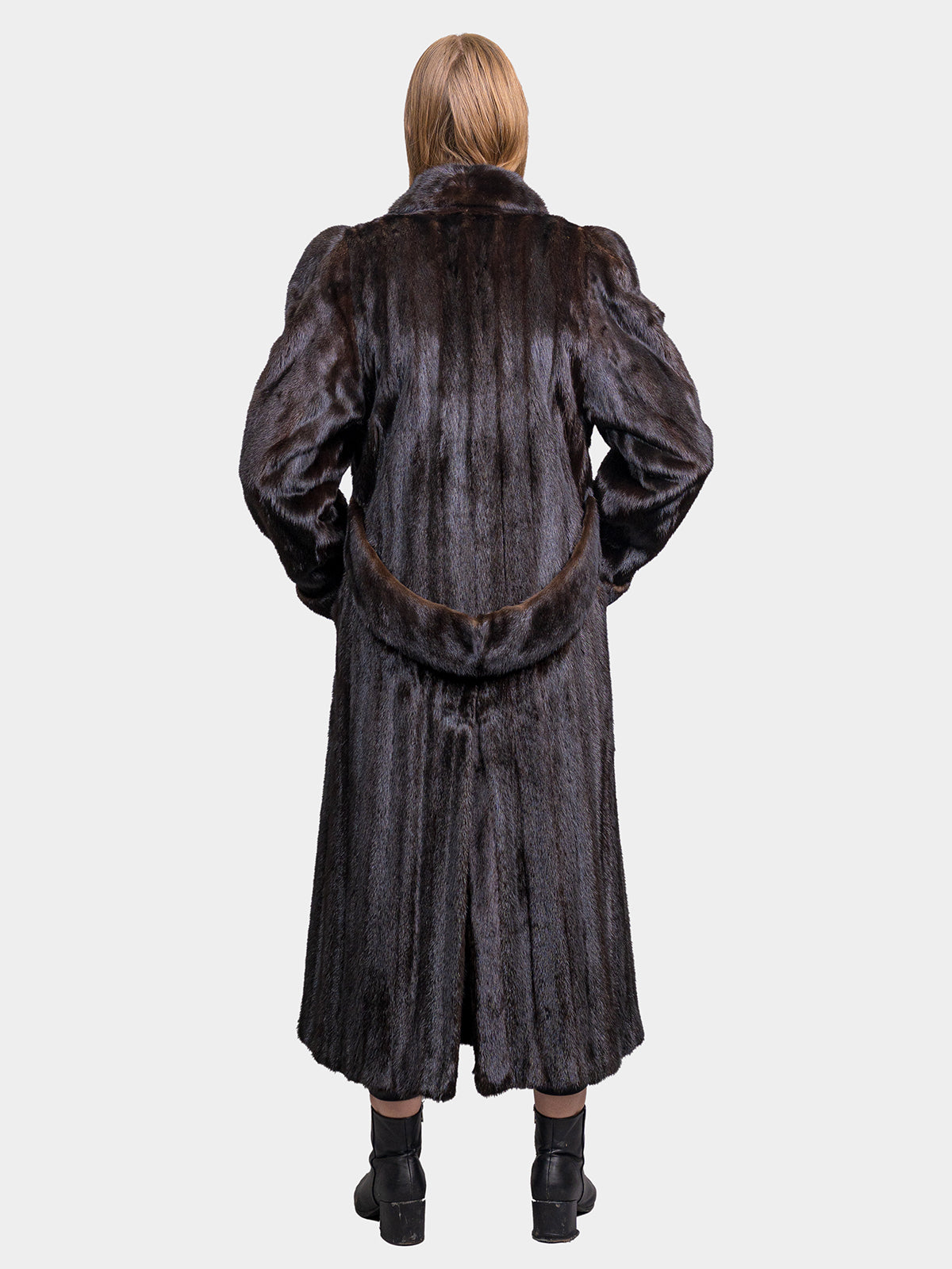 Women's Ranch Mink Coat With 1/2 Belt