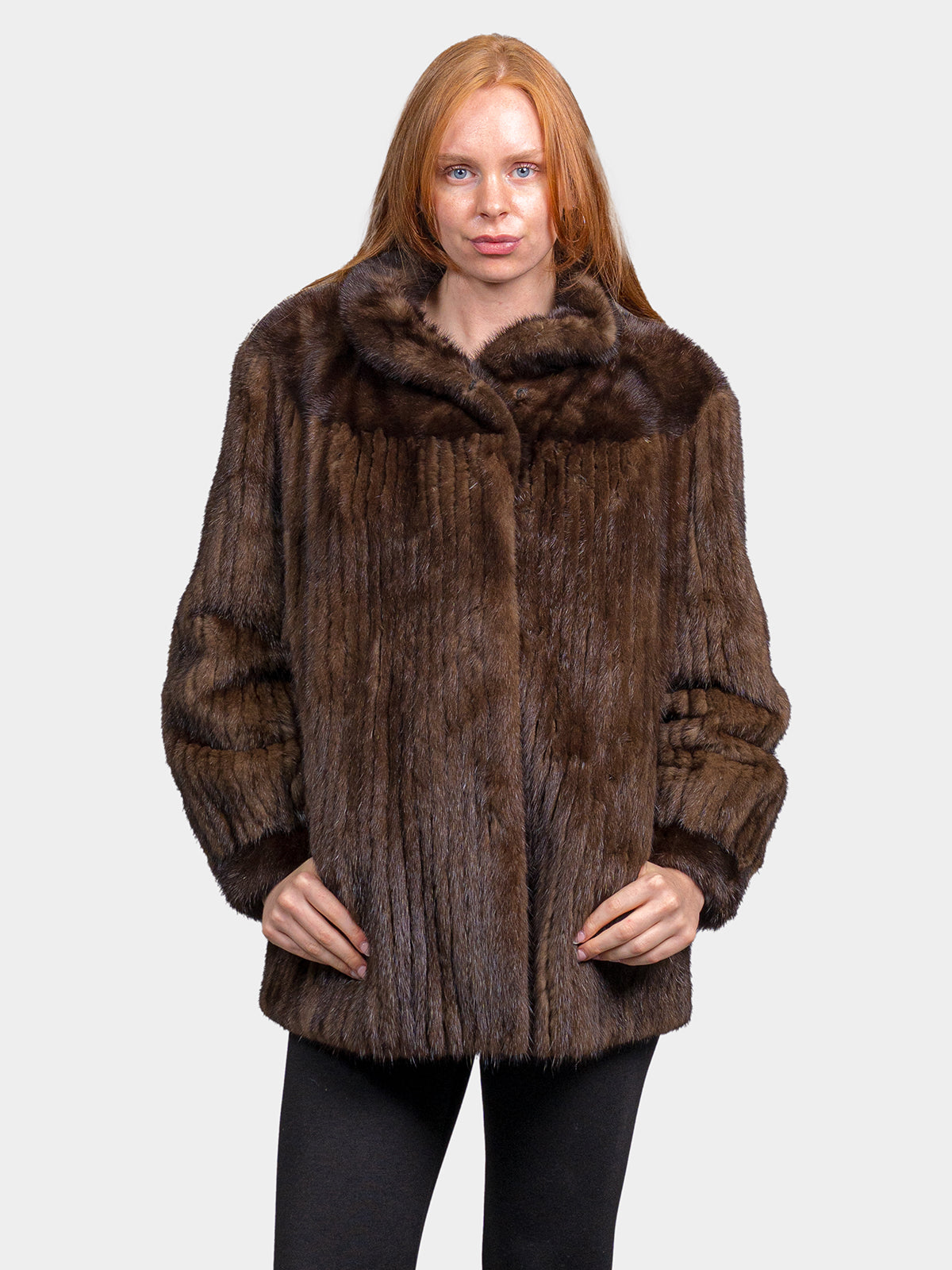Women's Mahogany Mink Tail Jacket