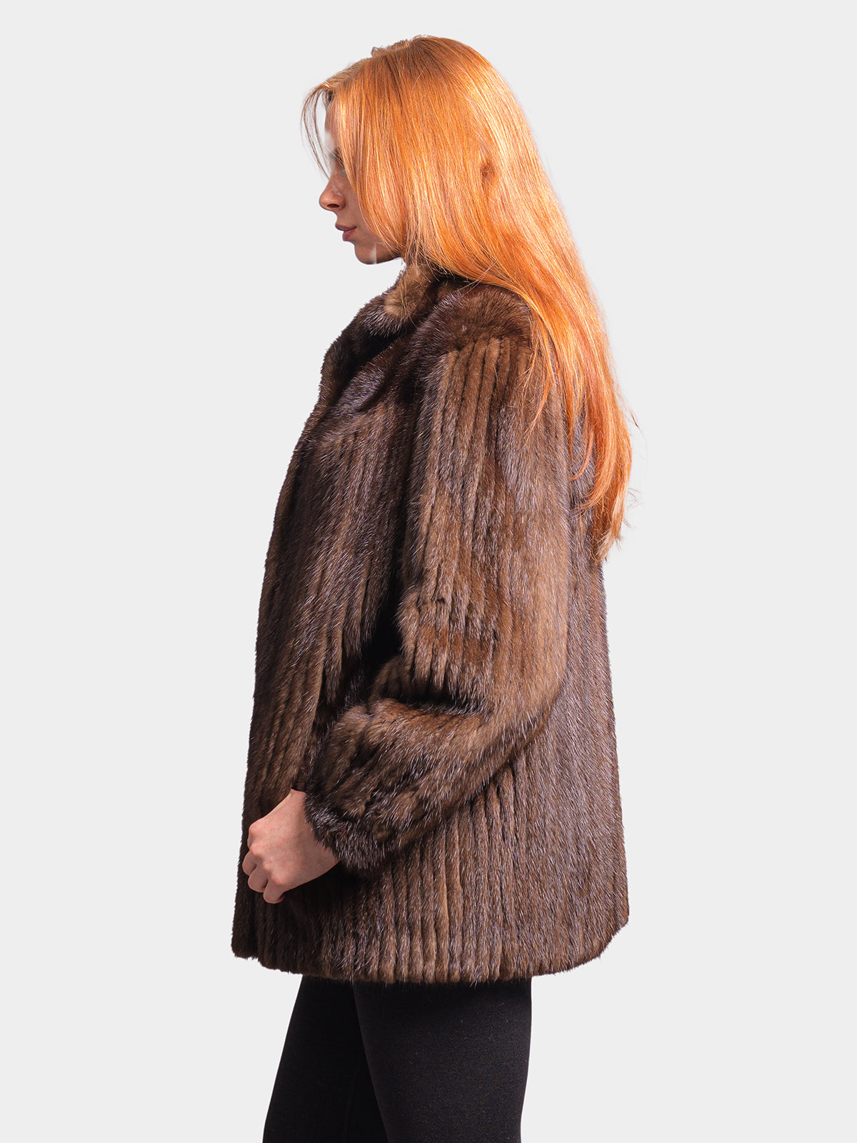 Women's Mahogany Mink Tail Jacket