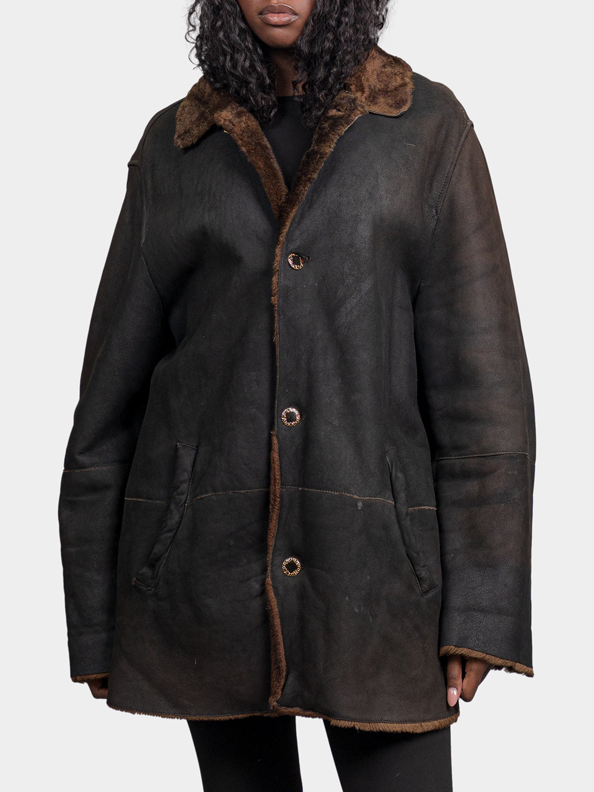 Women's Black Shearling Jacket