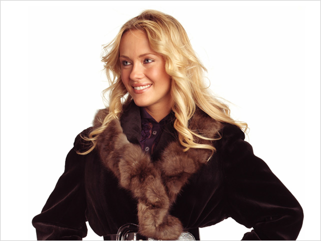 Christian Dior Off-White Mink Fur Coat with Fox Trim - Estate Furs