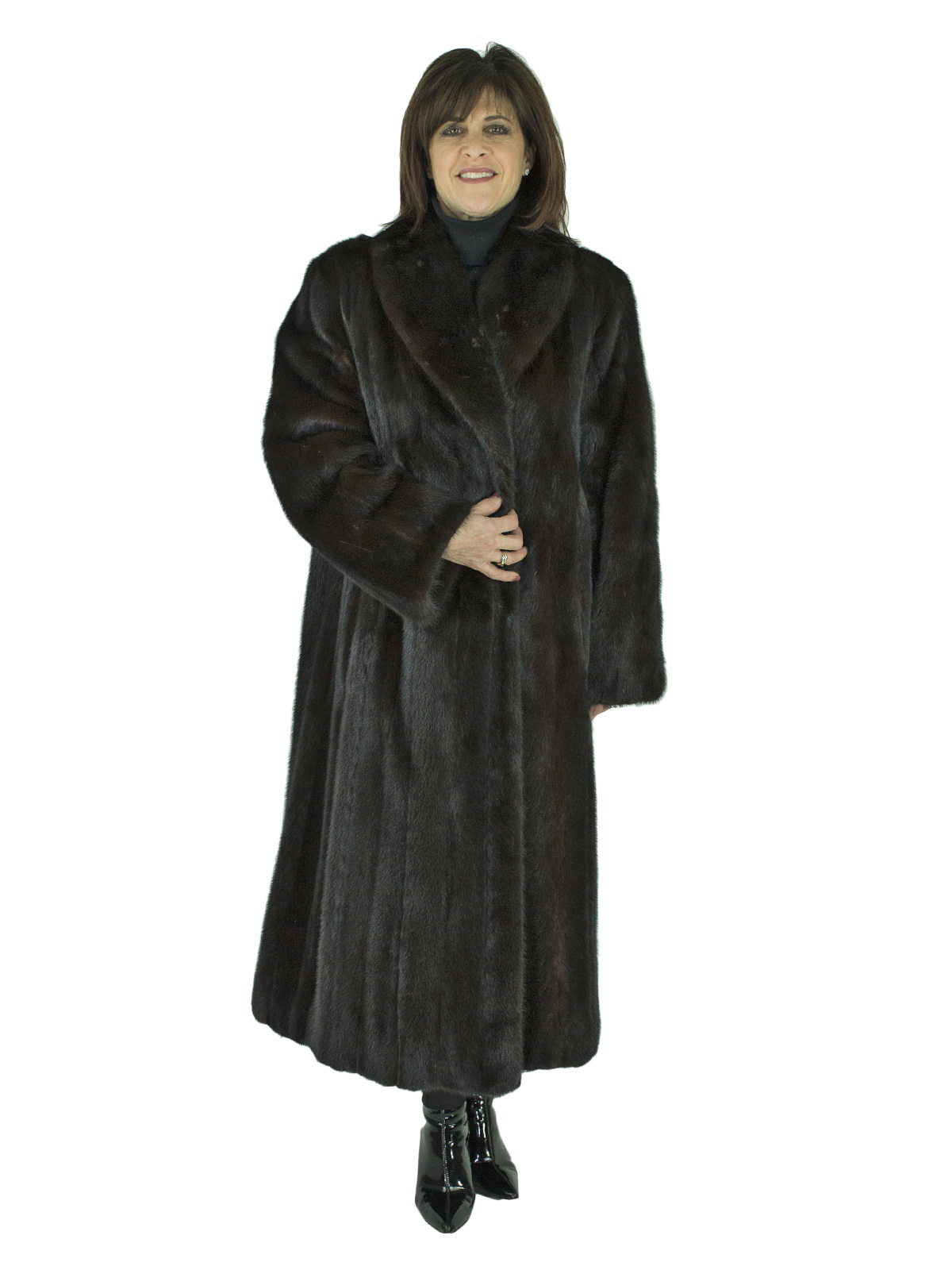 Woman's Ranch Mink Fur Coat - Women's Mink Coat - XL Estate Furs