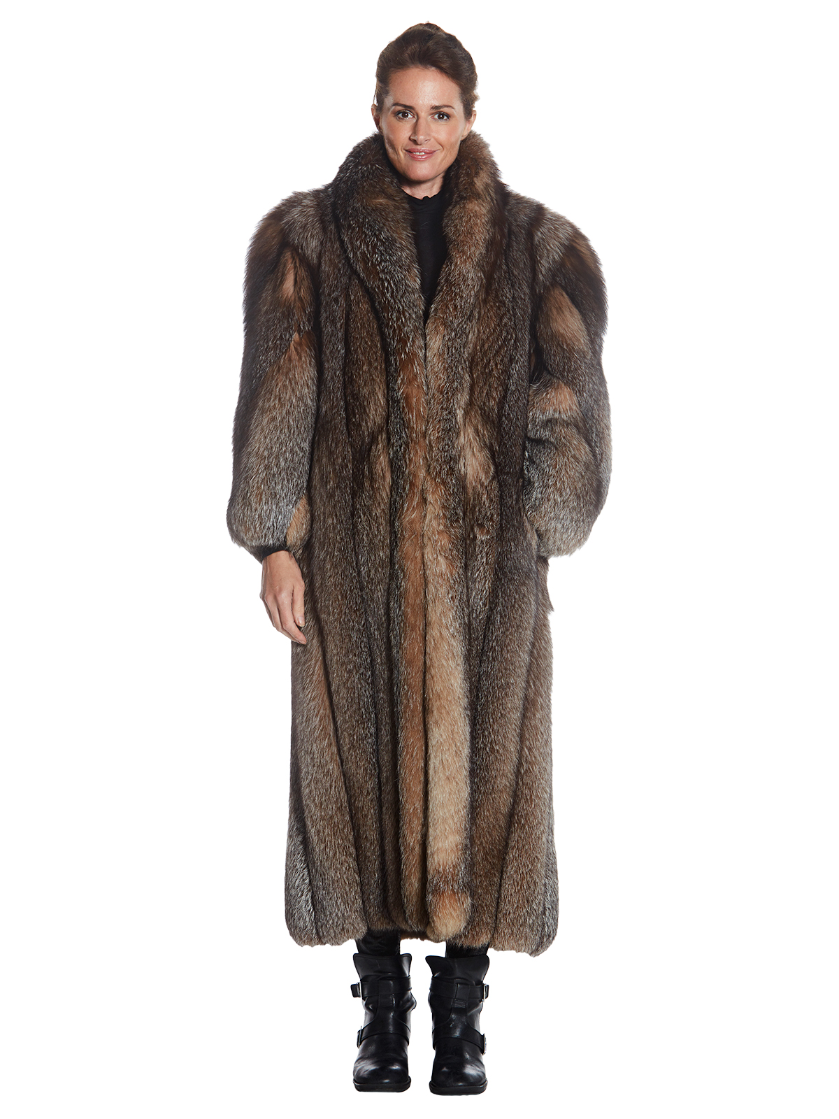 Crystal Dyed Fox Fur 78 Coat Womens Fur Coat Large Estate Furs