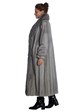 Woman's Full Length Grey Cerulean Mink and Fox Fur Coat