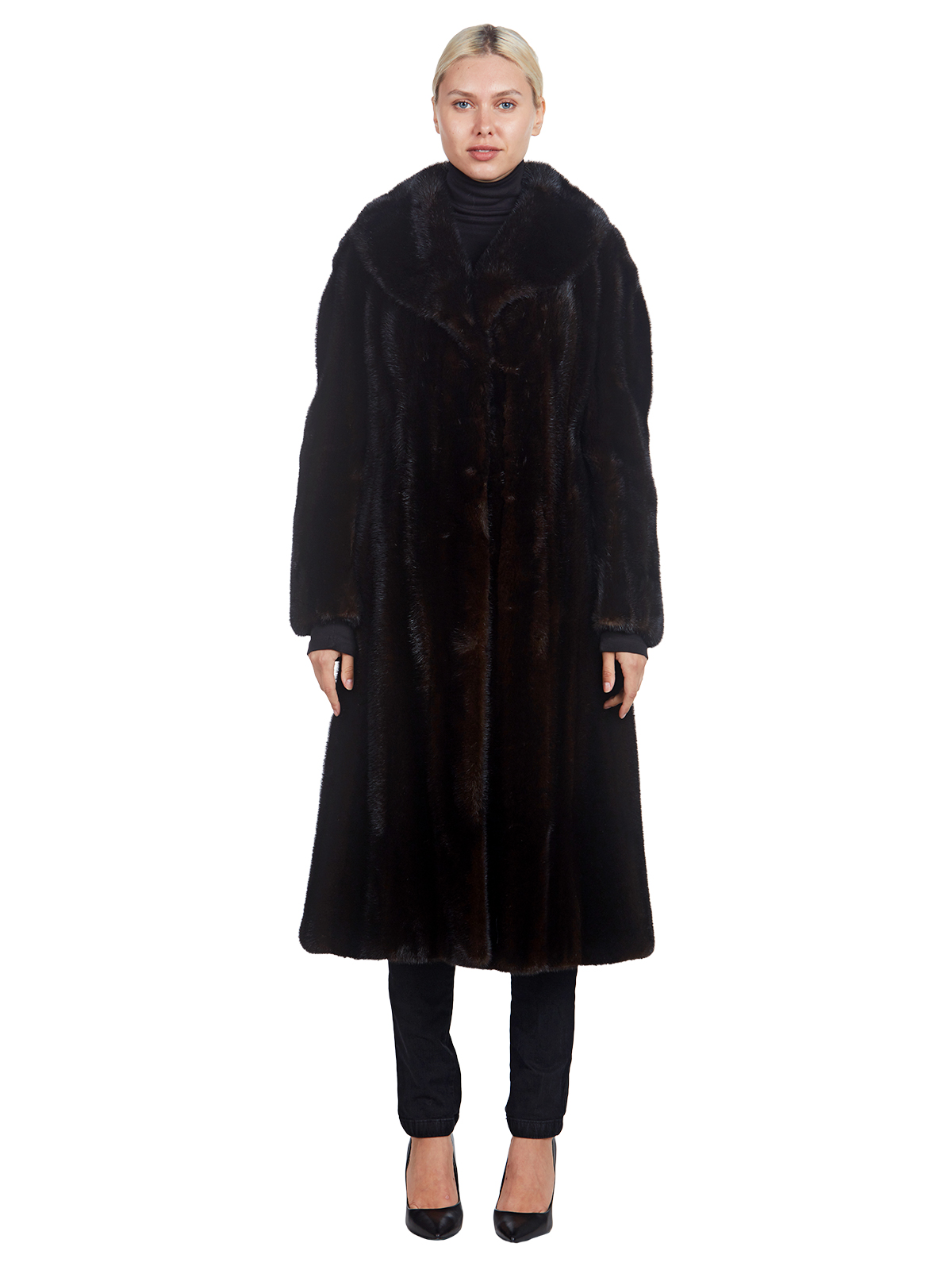 Woman's Ranch Mink Fur 7/8 Coat