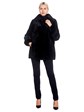 Woman's Black Dyed Muskrat Fur Jacket