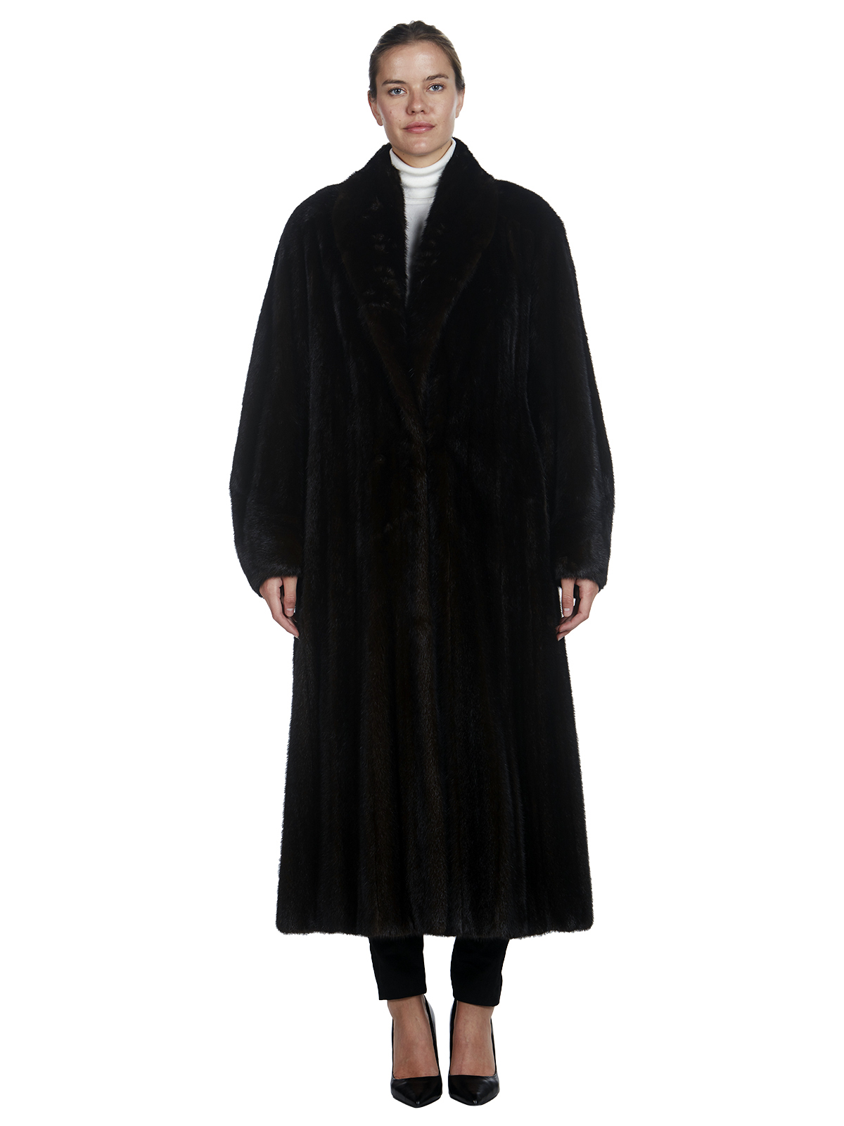 Bifano Full Length Ranch Mink Fur Coat - Women's Fur Coat - XL| Estate Furs
