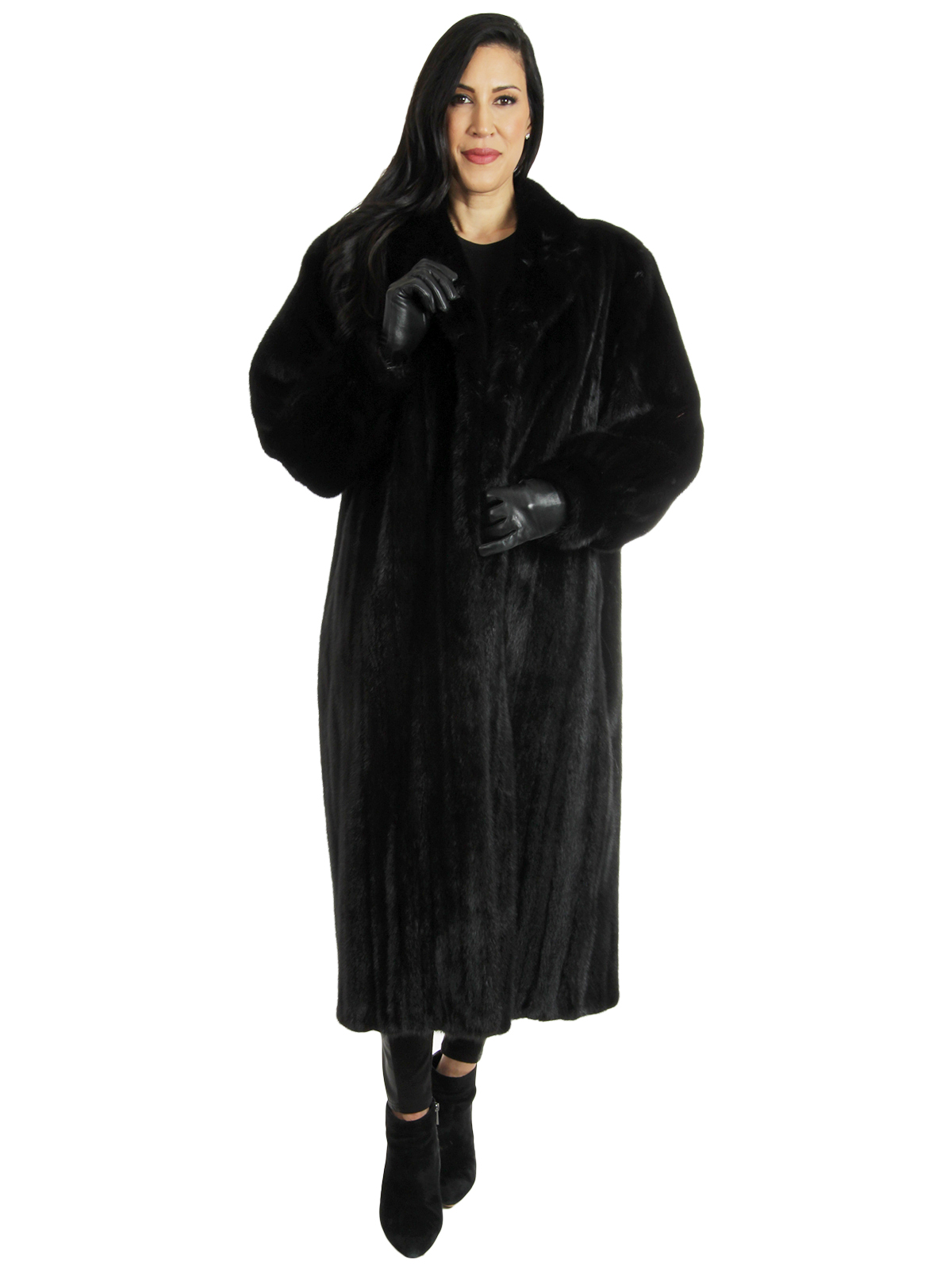 Plus Size Woman's Ranch Female Mink Fur Coat